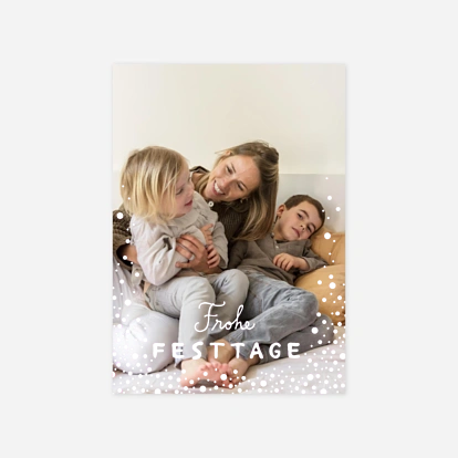 Weihnachtskarte Schneepuenktchen