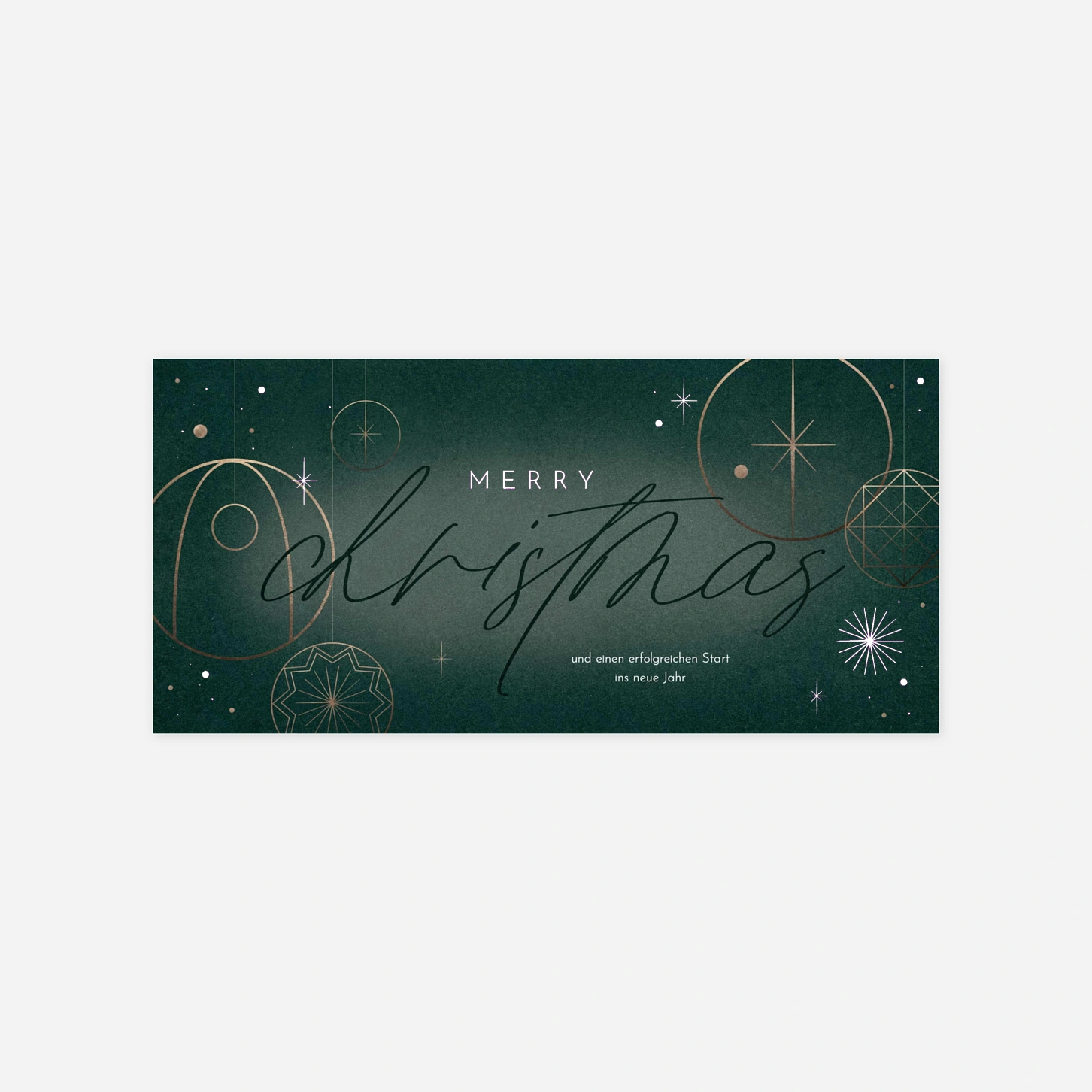 Geschäftliche Weihnachtskarte Stiller Glanz