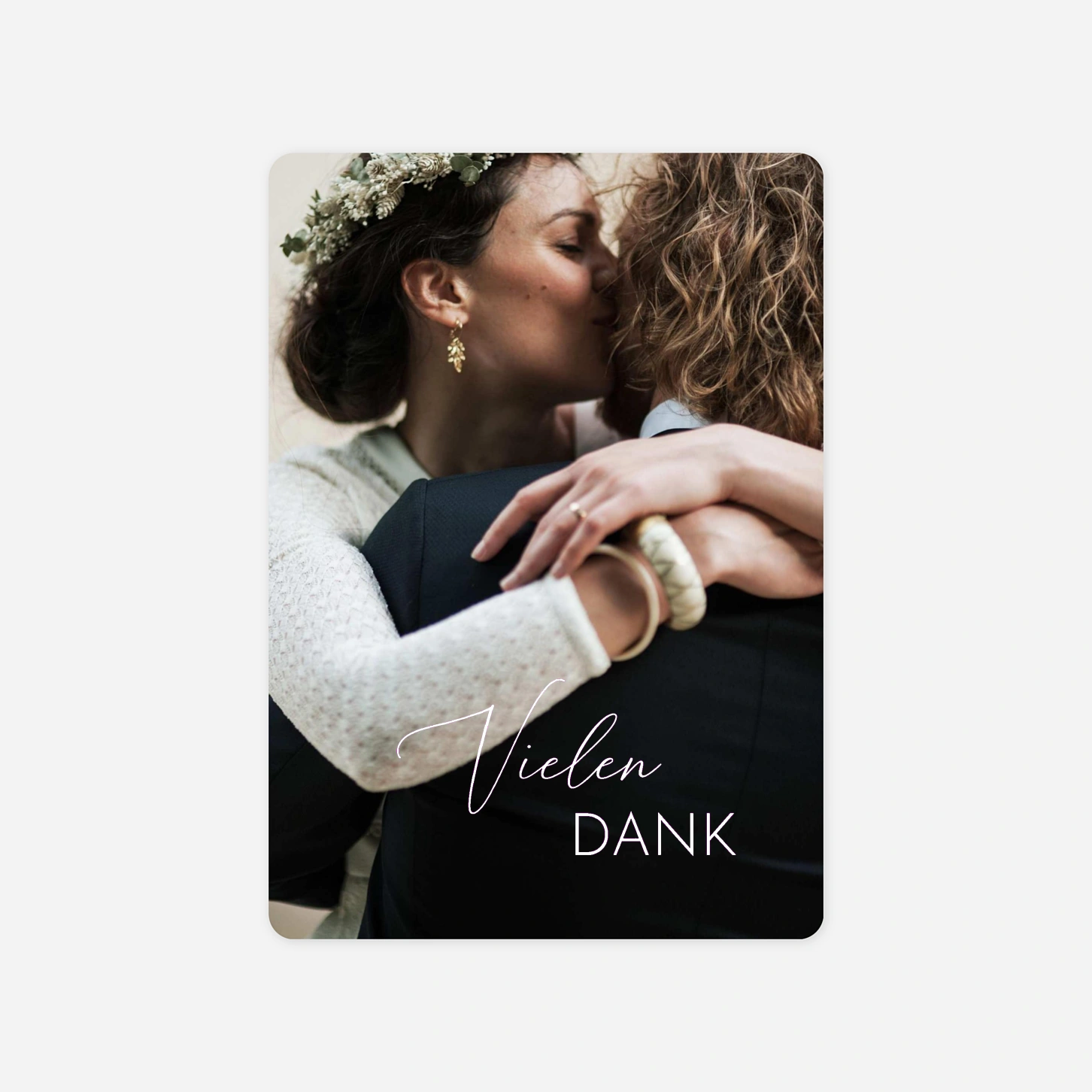 Dankeskarte Hochzeit Schlichte Zweisamkeit