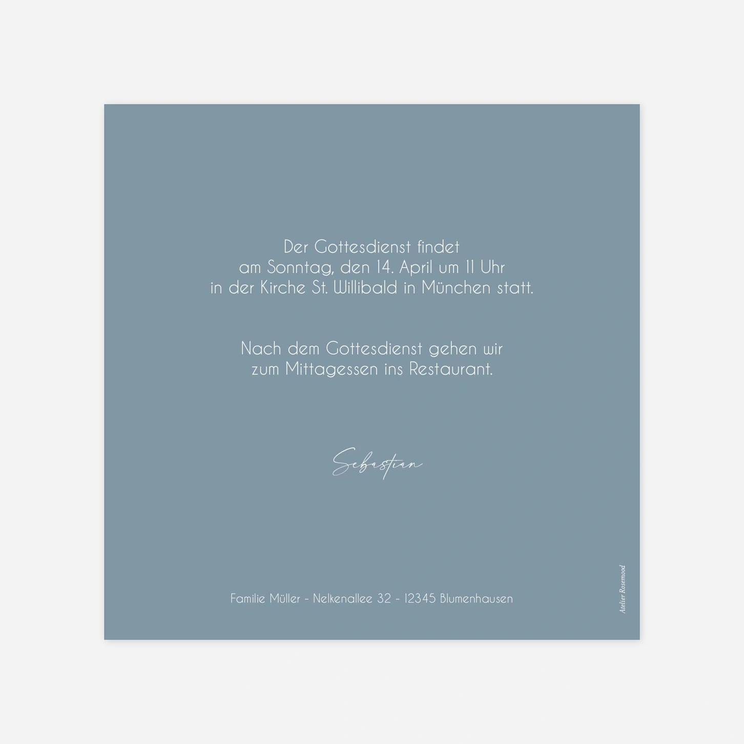 Konfirmationseinladung Sanfter Segen