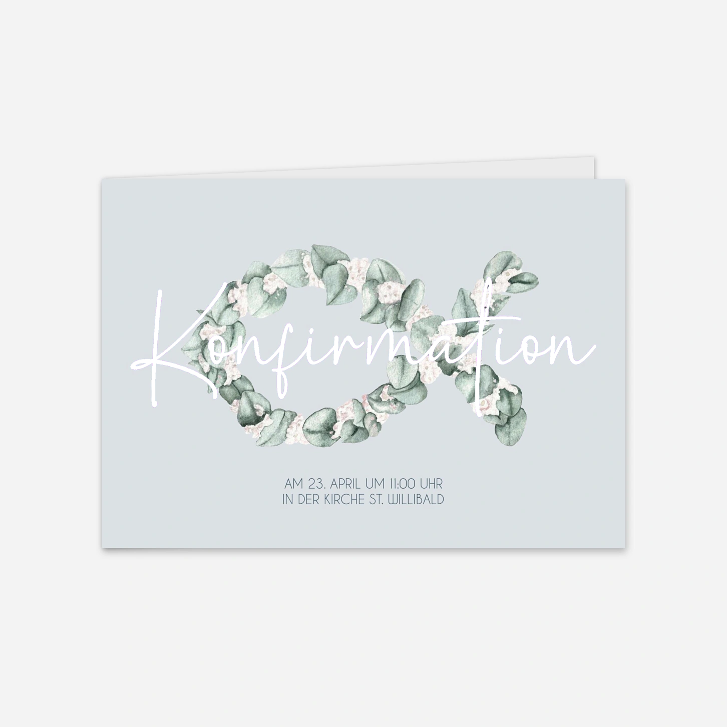 Konfirmationseinladung Goldener Ichthys