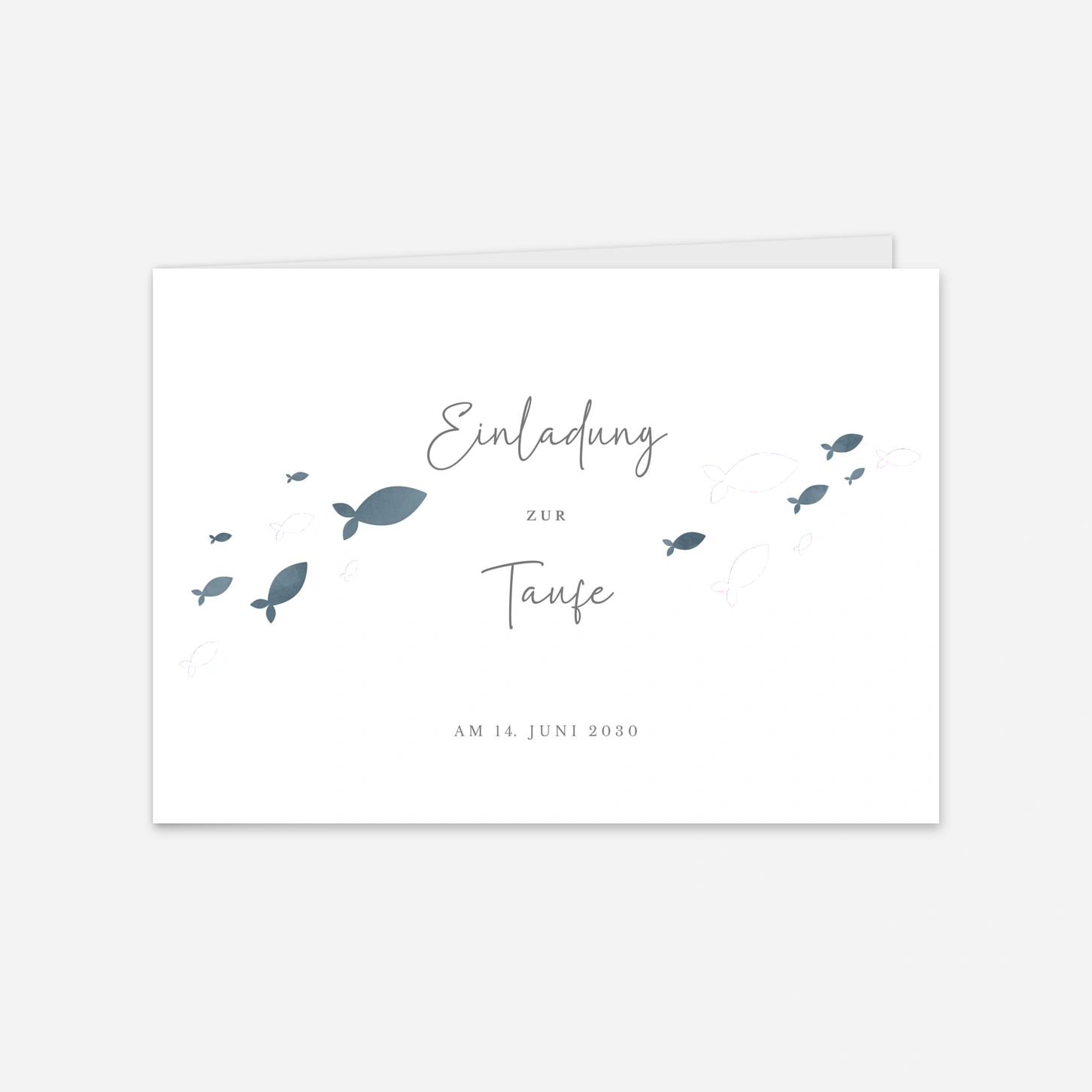 Taufeinladung Zarte Fischlein