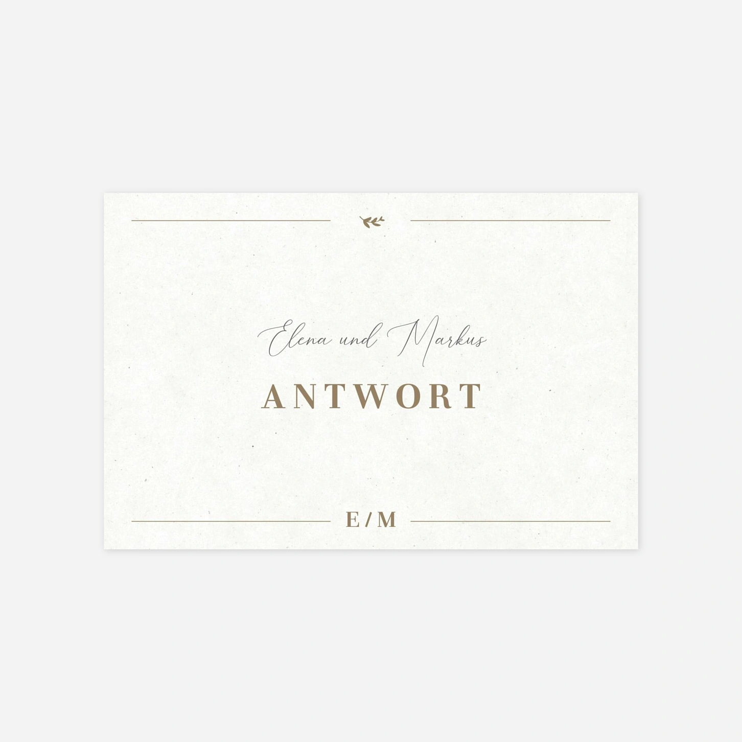 Antwortkarte Hochzeit Schlichte Harmonie