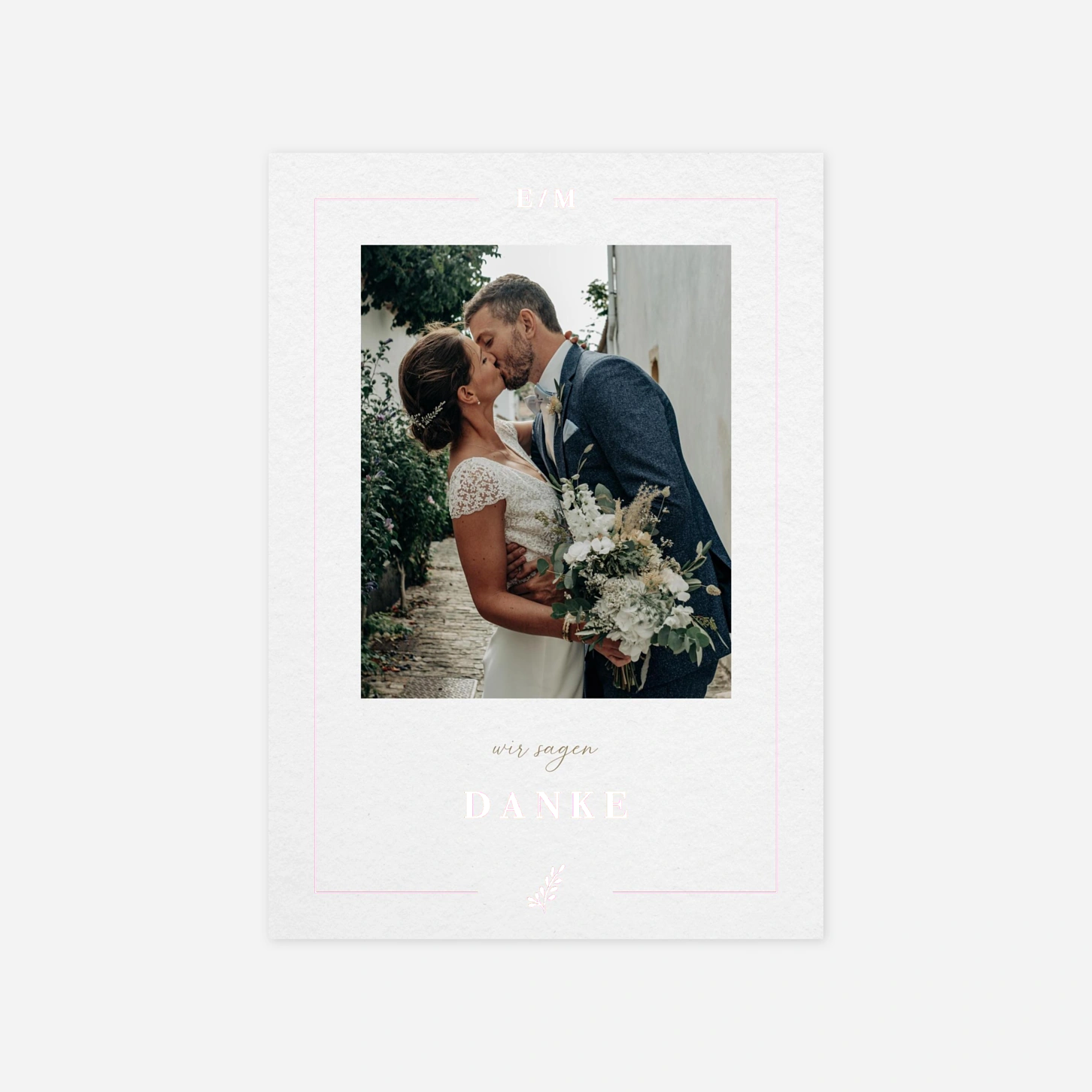 Dankeskarte Hochzeit Schlichte Harmonie