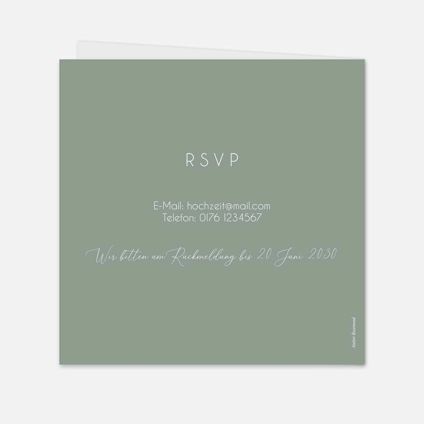 Hochzeitseinladung Stilvolles Herz