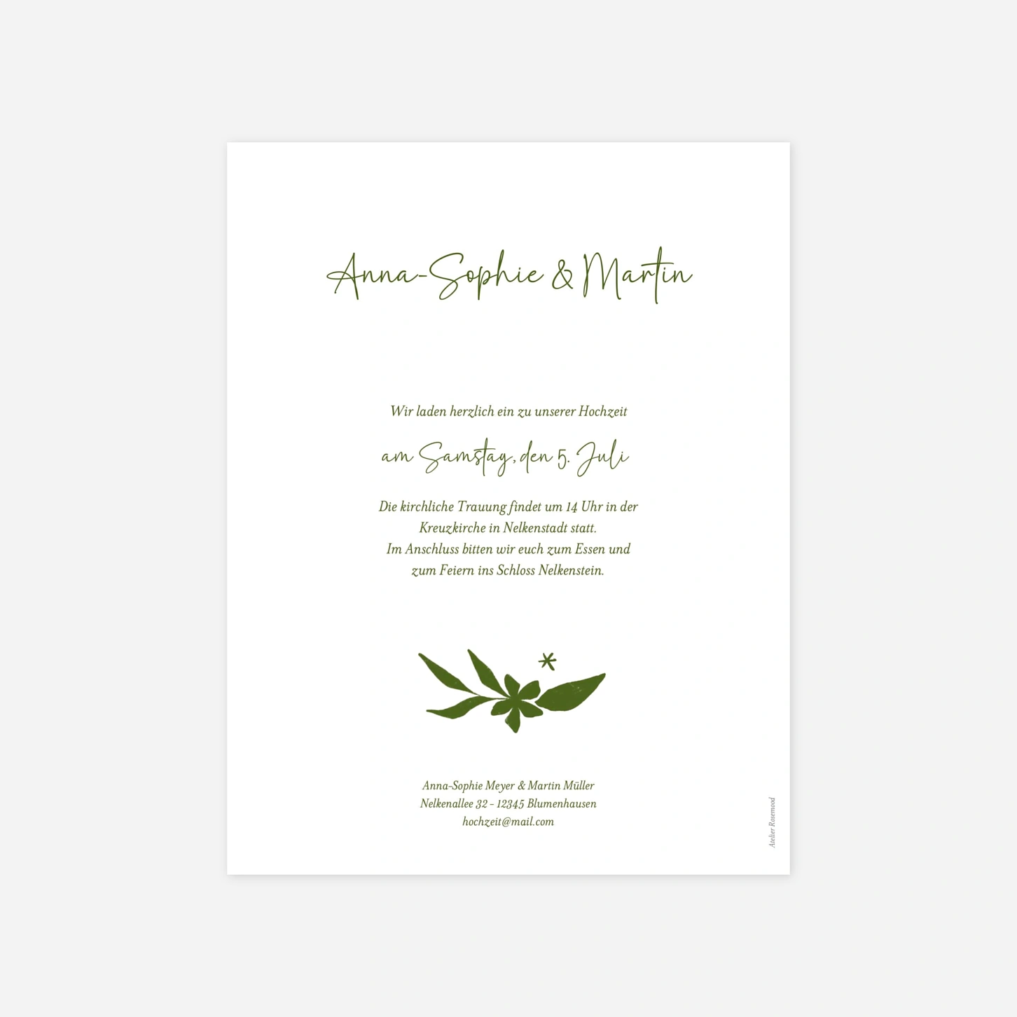 Hochzeitseinladung Silvano