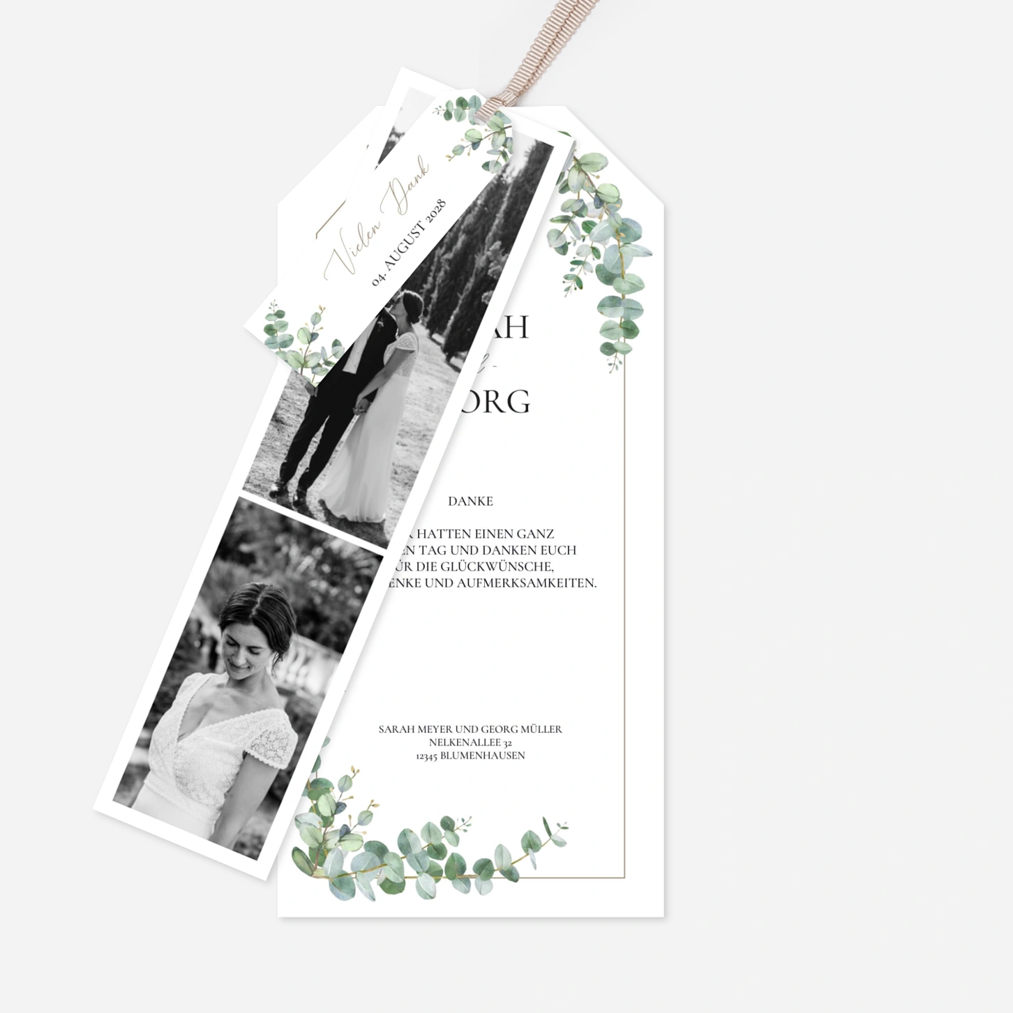 Dankeskarte Hochzeit Sommergrün