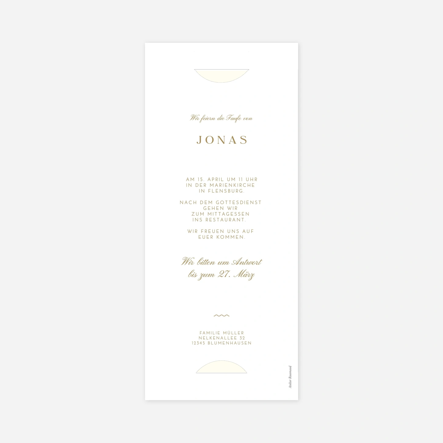 Taufeinladung Small Waves