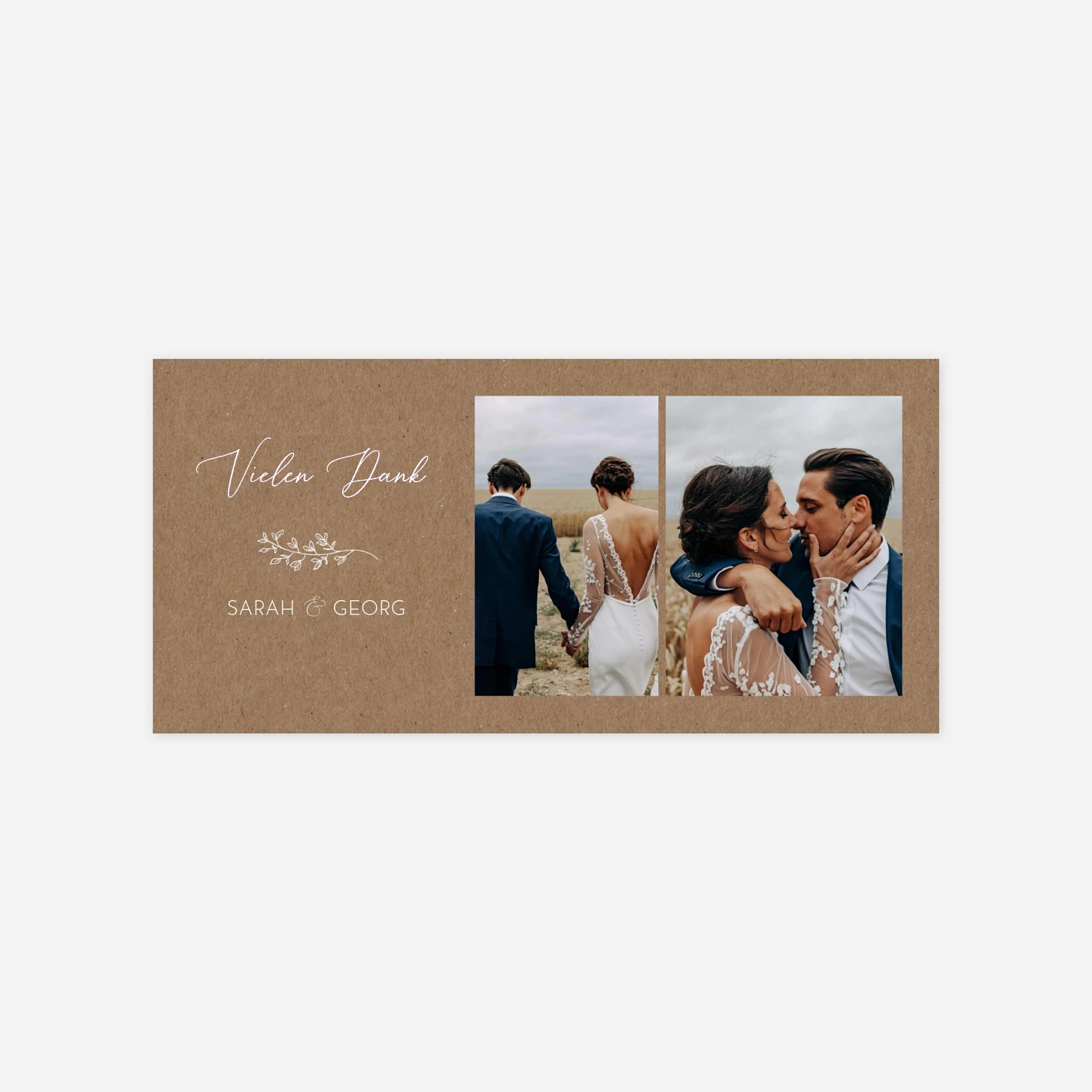 Dankeskarte Hochzeit Sanfte Romanze