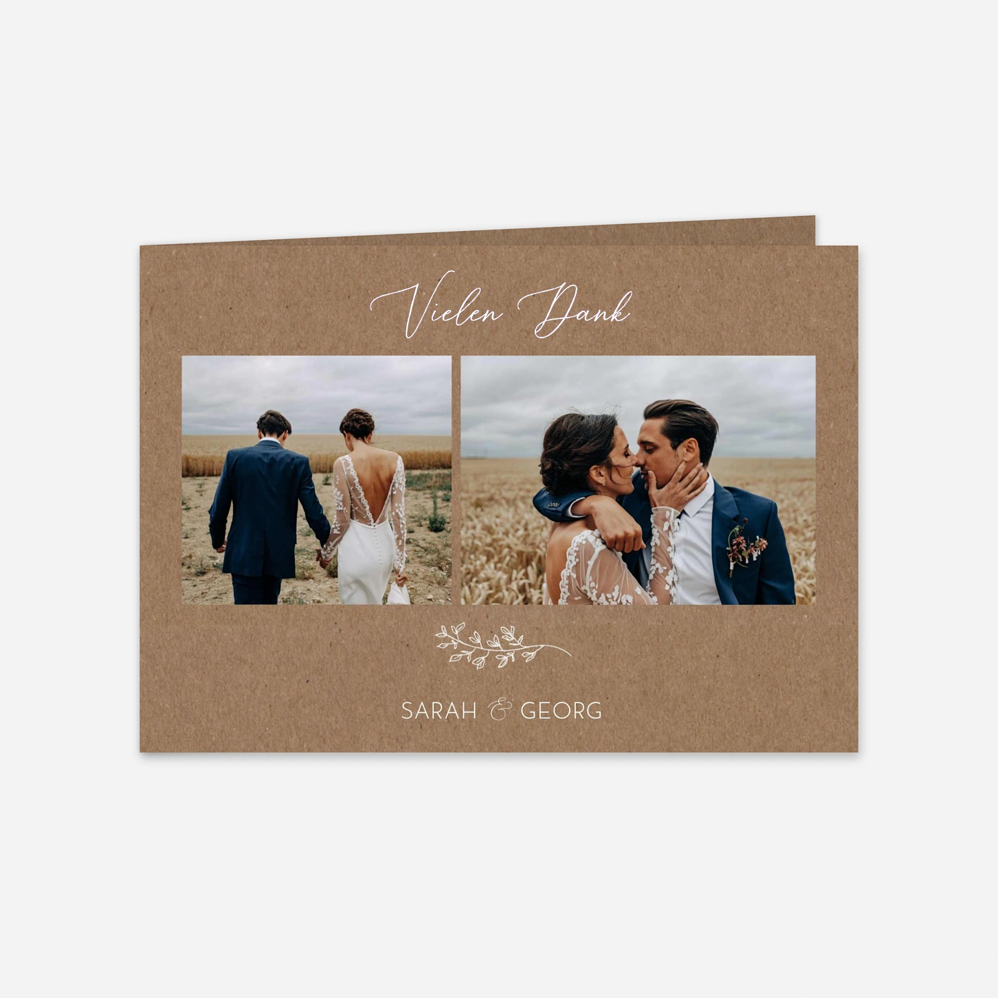 Dankeskarte Hochzeit Sanfte Romanze
