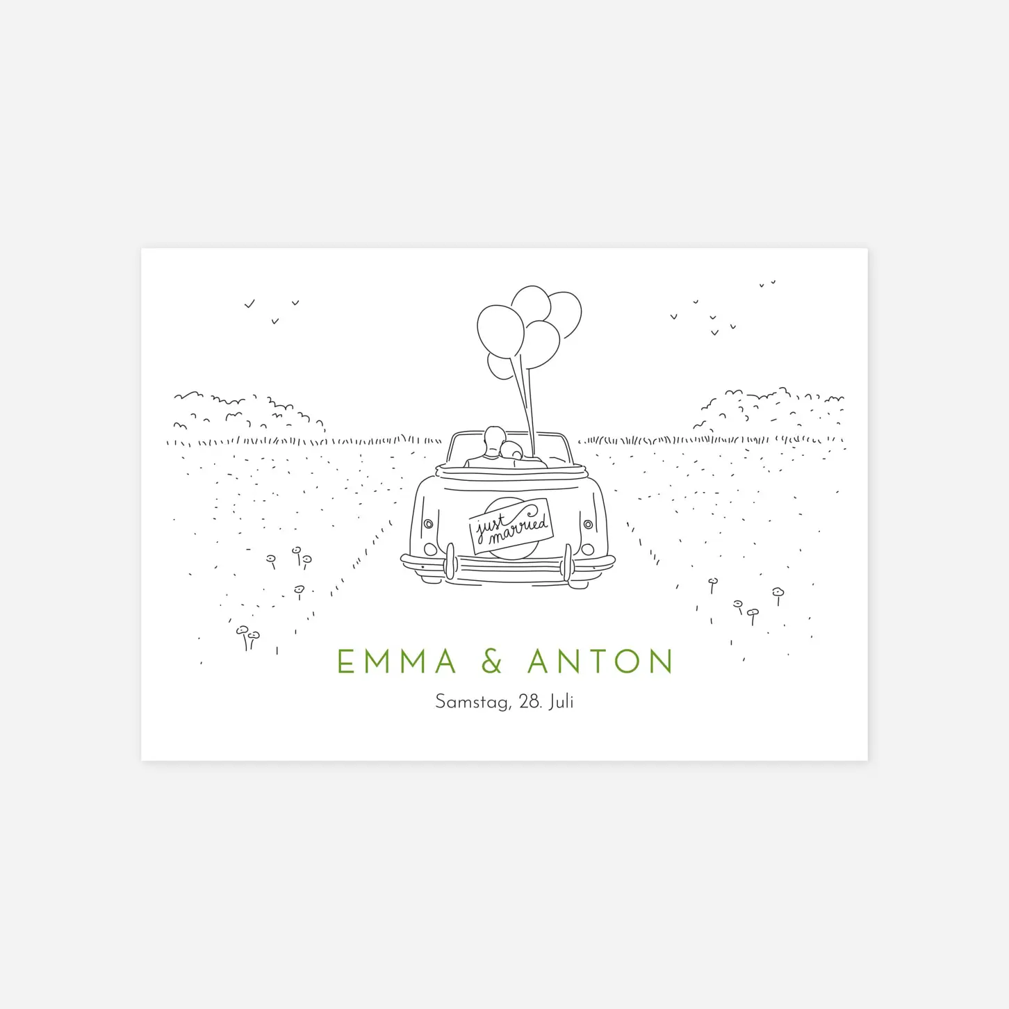 Dankeskarte Hochzeit Sommerhochzeit