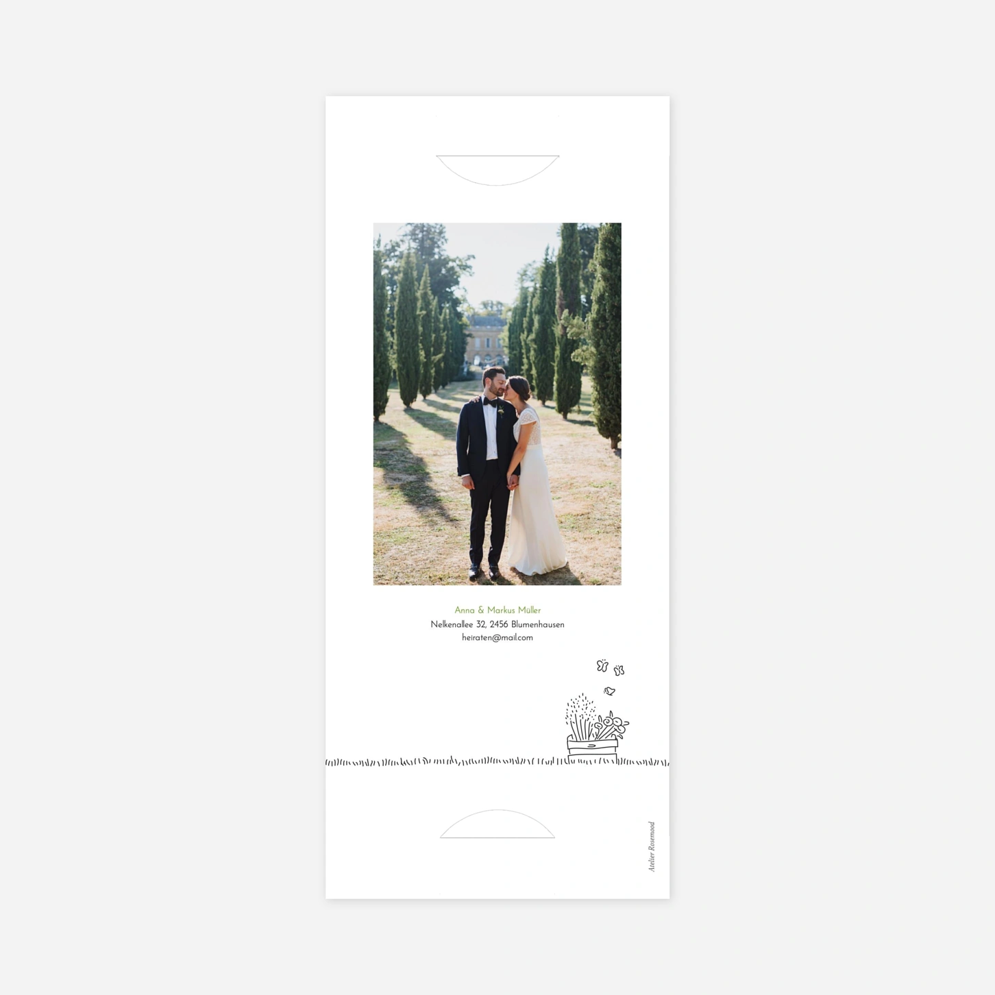 Dankeskarte Hochzeit Sommerhochzeit