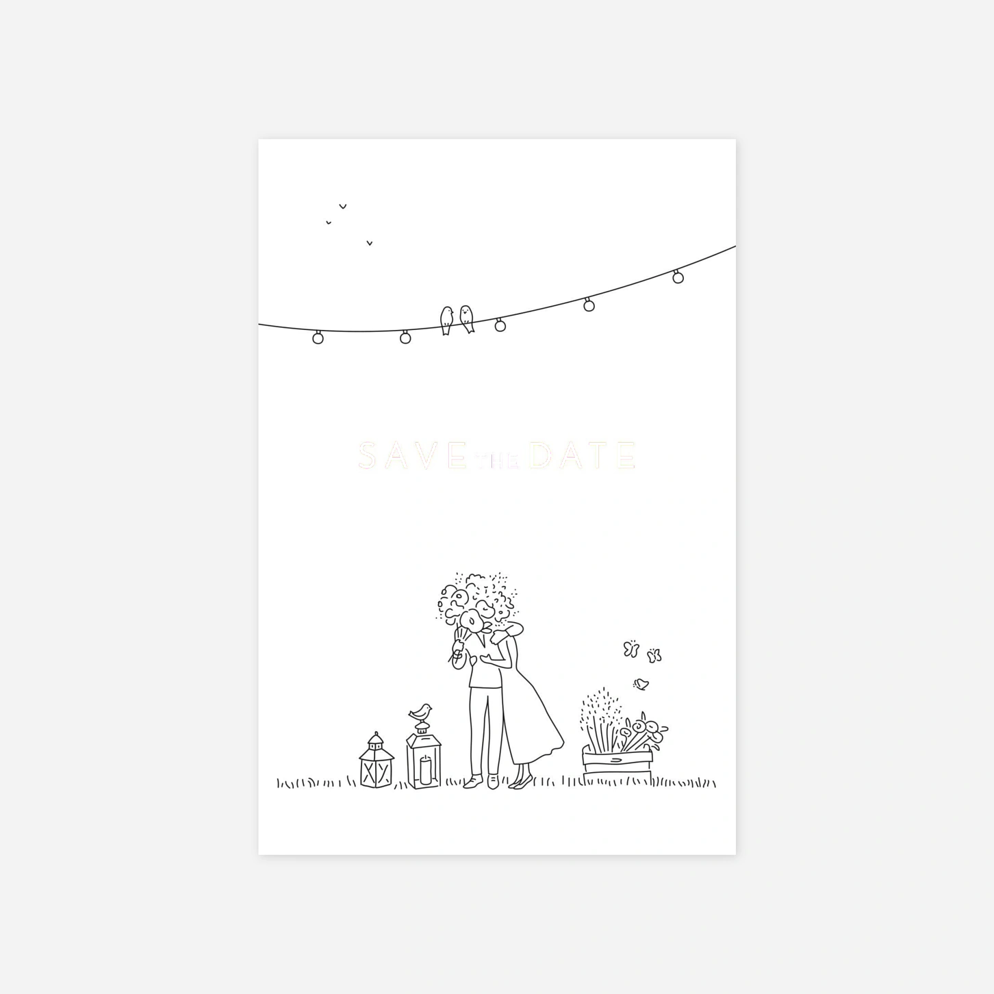 Save-the-Date Karte Sommerhochzeit