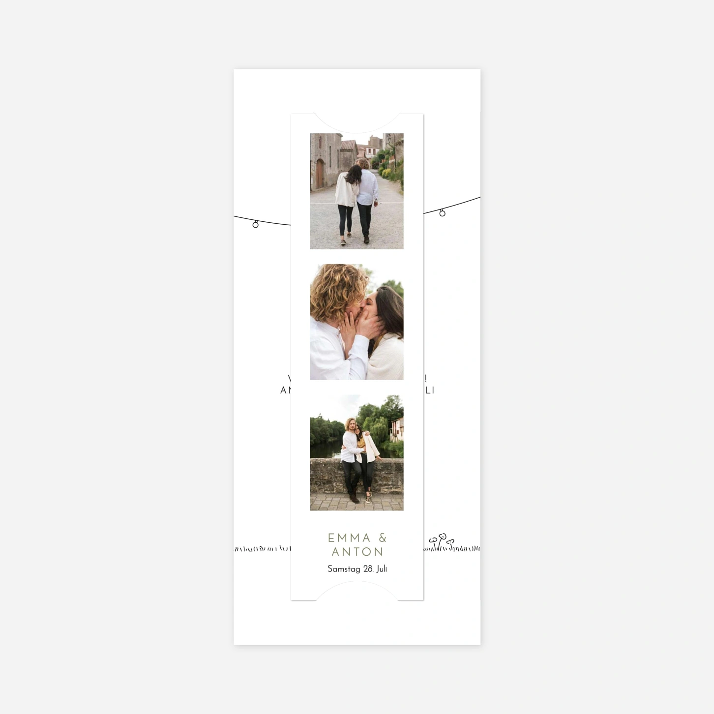 Save-the-Date Karte Sommerhochzeit