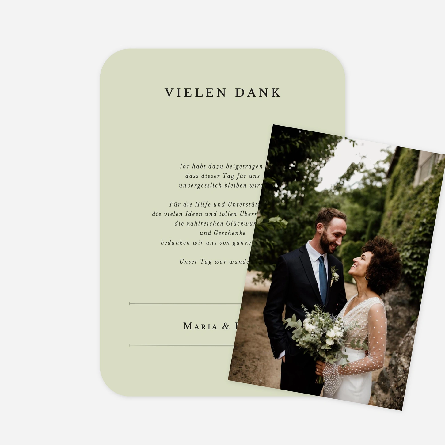 Dankeskarte Hochzeit Sommerbund