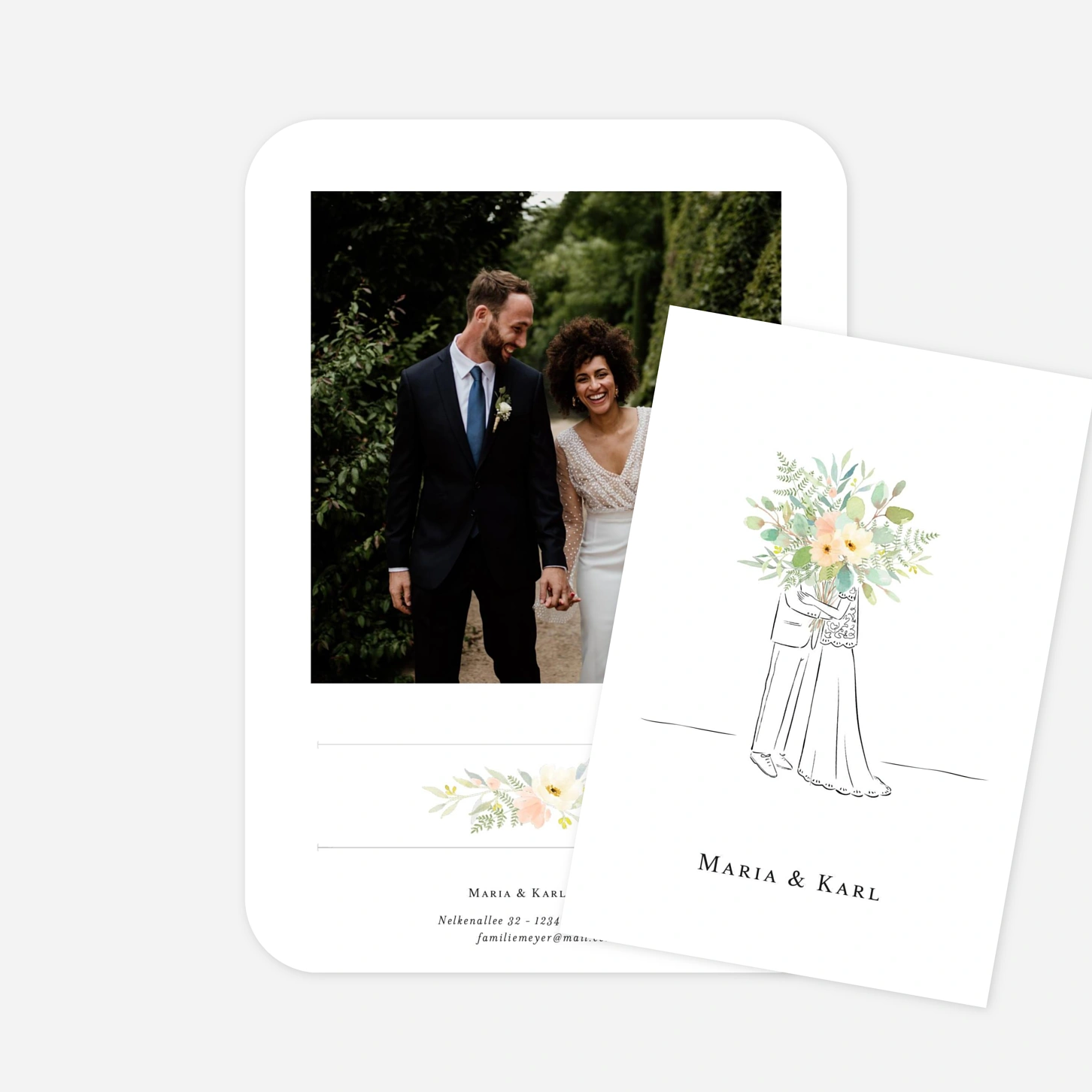 Dankeskarte Hochzeit Sommerbund