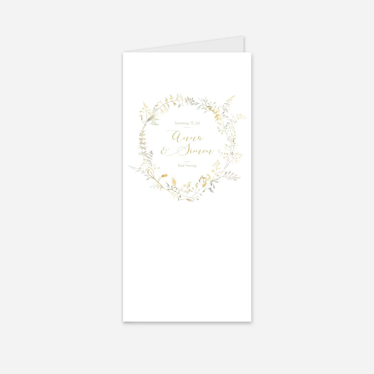 Menükarte Hochzeit Sommerwiese