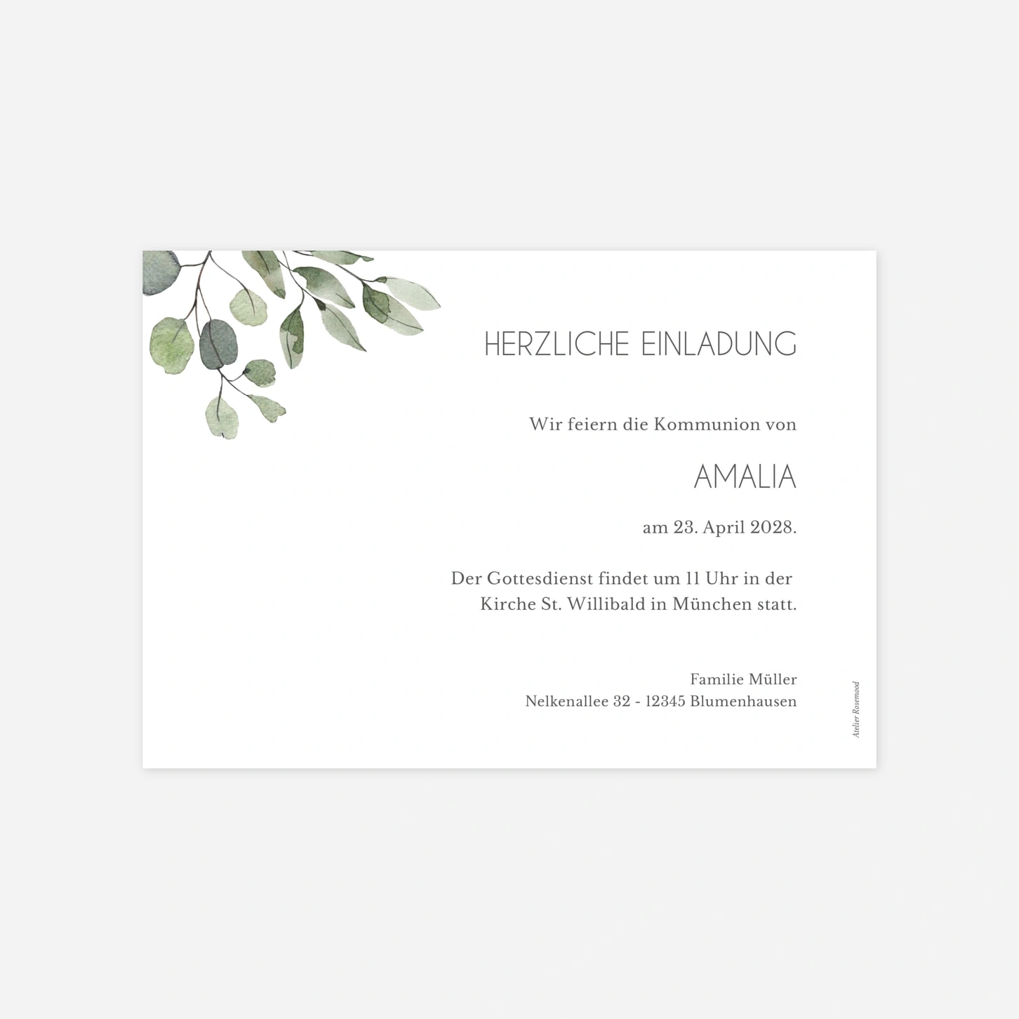 Kommunionseinladung Simply Blessed