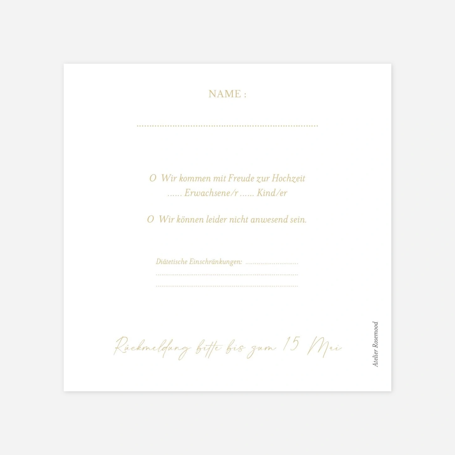 Antwortkarte Hochzeit Strand