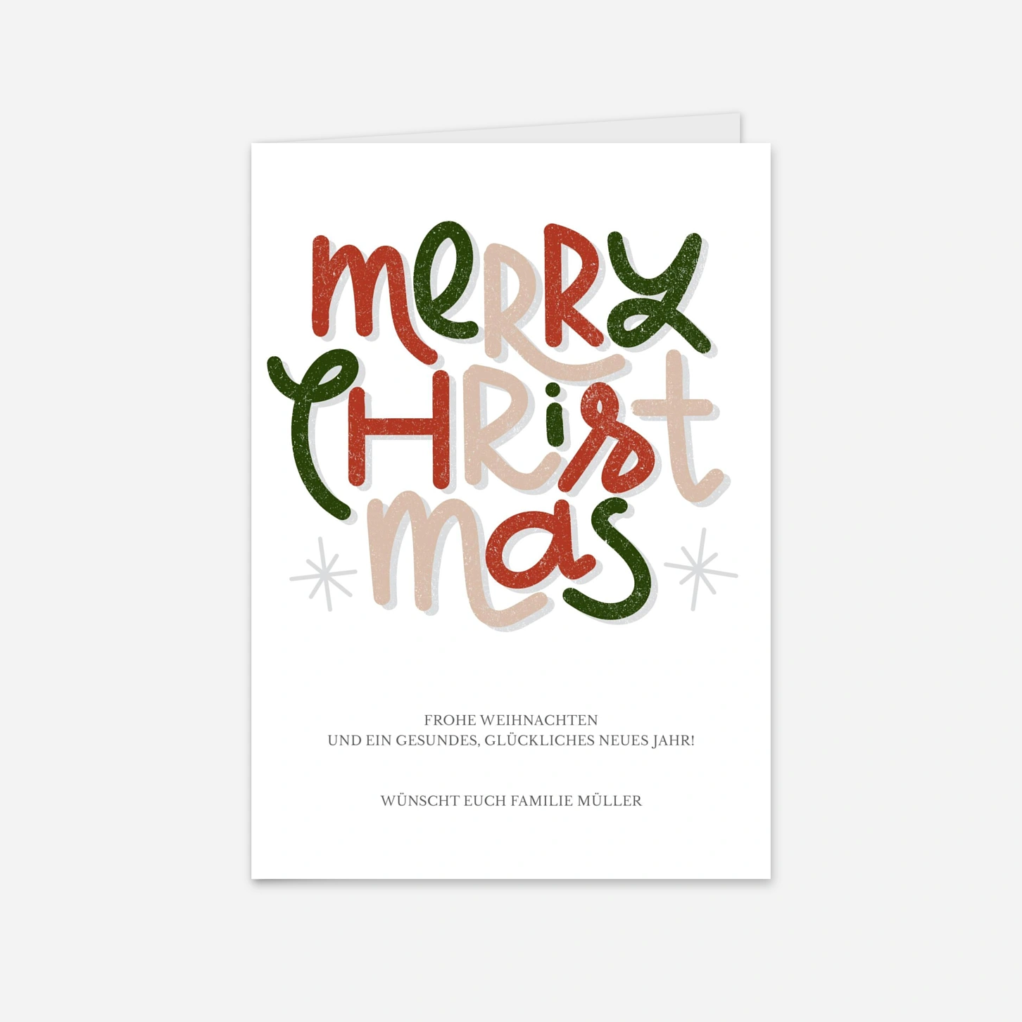 Weihnachtskarte Candycane Greetings