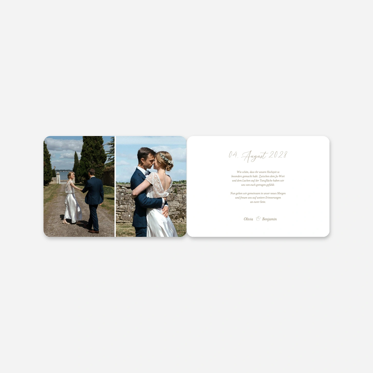 Dankeskarte Hochzeit Schönster Tag