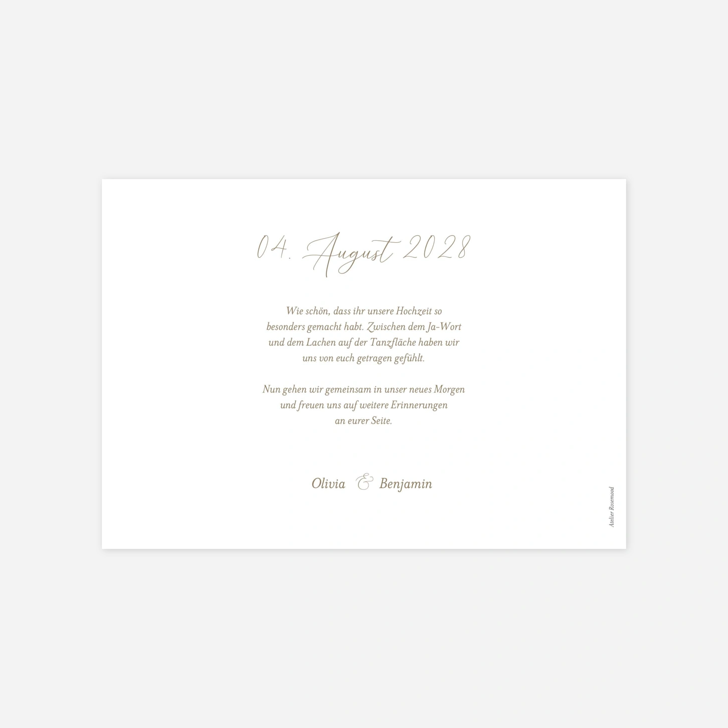 Dankeskarte Hochzeit Schönster Tag