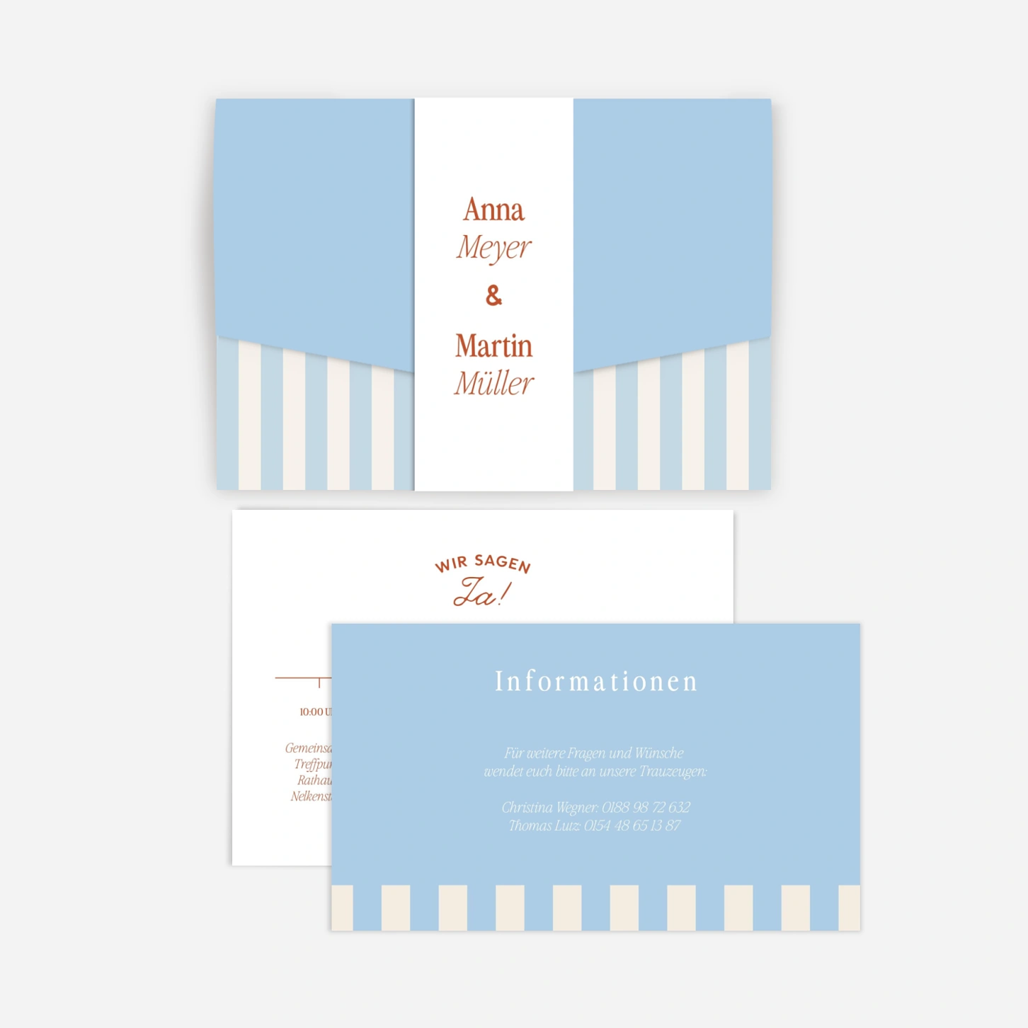 Hochzeitseinladung Sunny Stripes