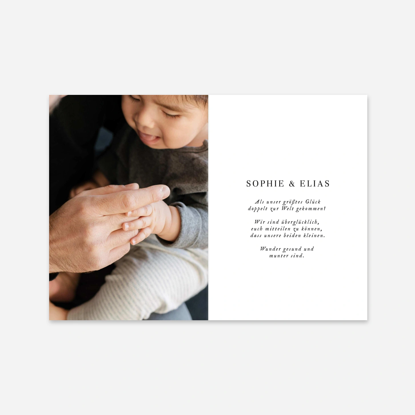 Zwillingskarte Sweet Moments 4 Fotos