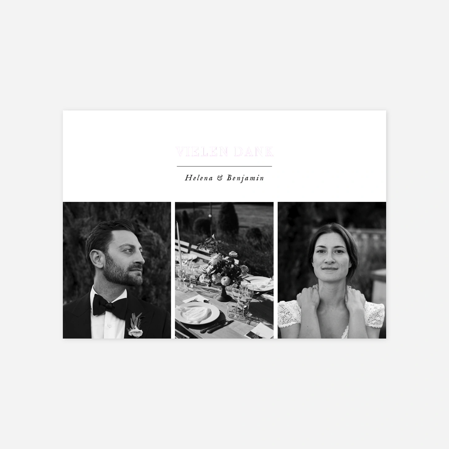Dankeskarte Hochzeit Sweet Moments 3 Fotos
