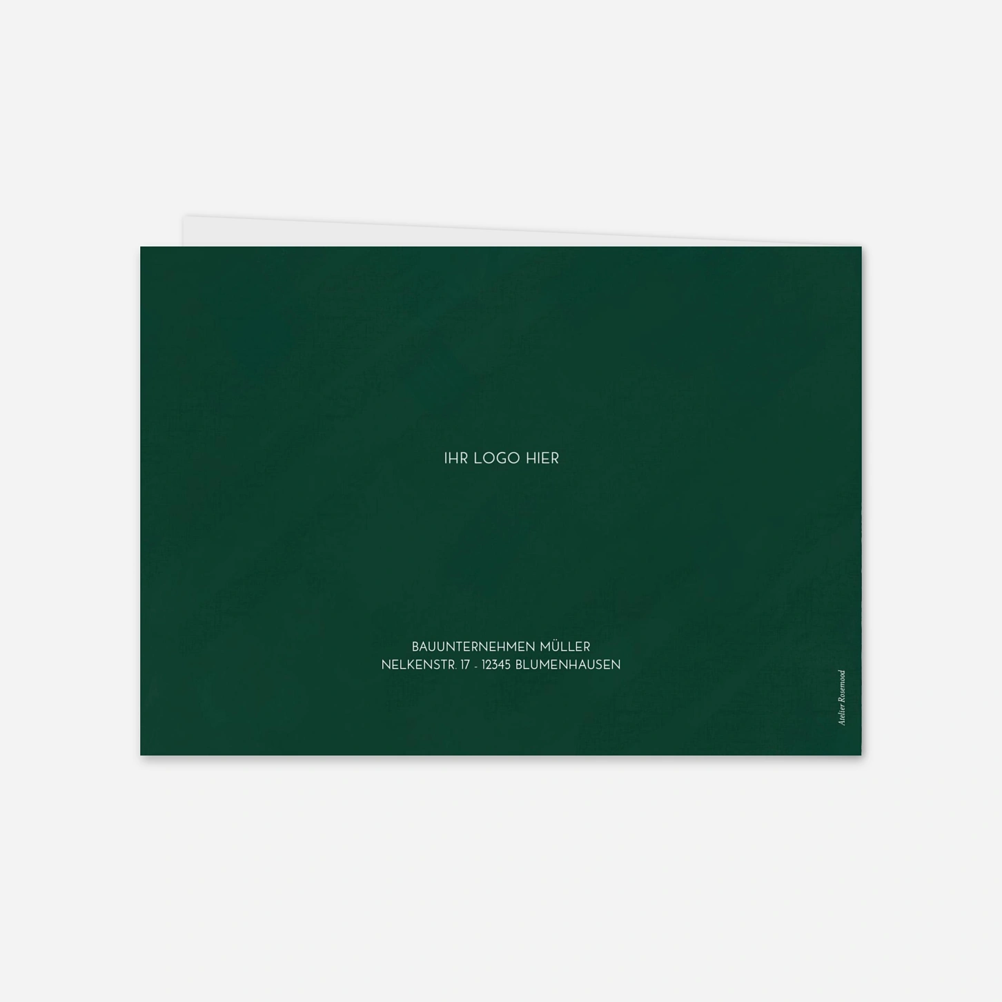 Geschäftliche Weihnachtskarte Tannenstille