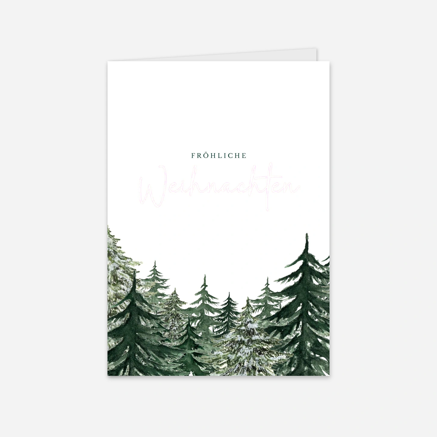 Geschäftliche Weihnachtskarte Warmer Winterwald