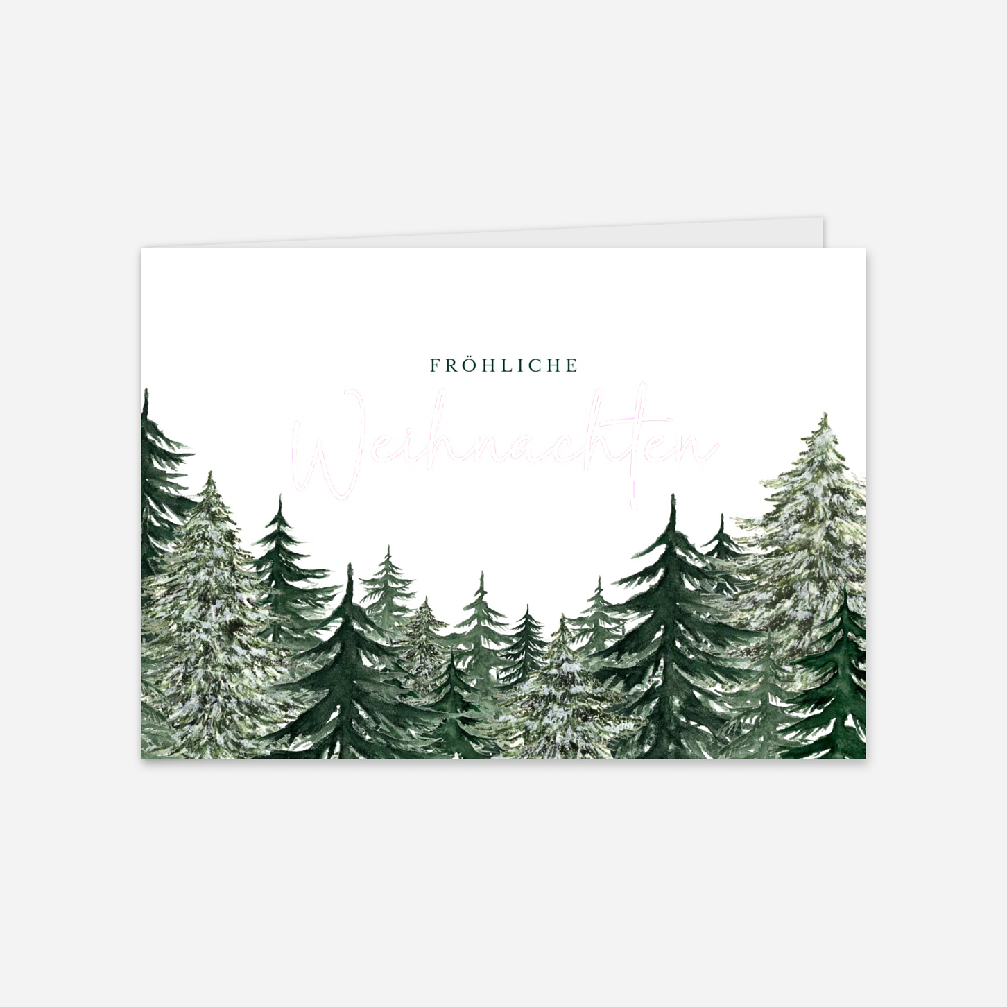 Geschäftliche Weihnachtskarte Warmer Winterwald