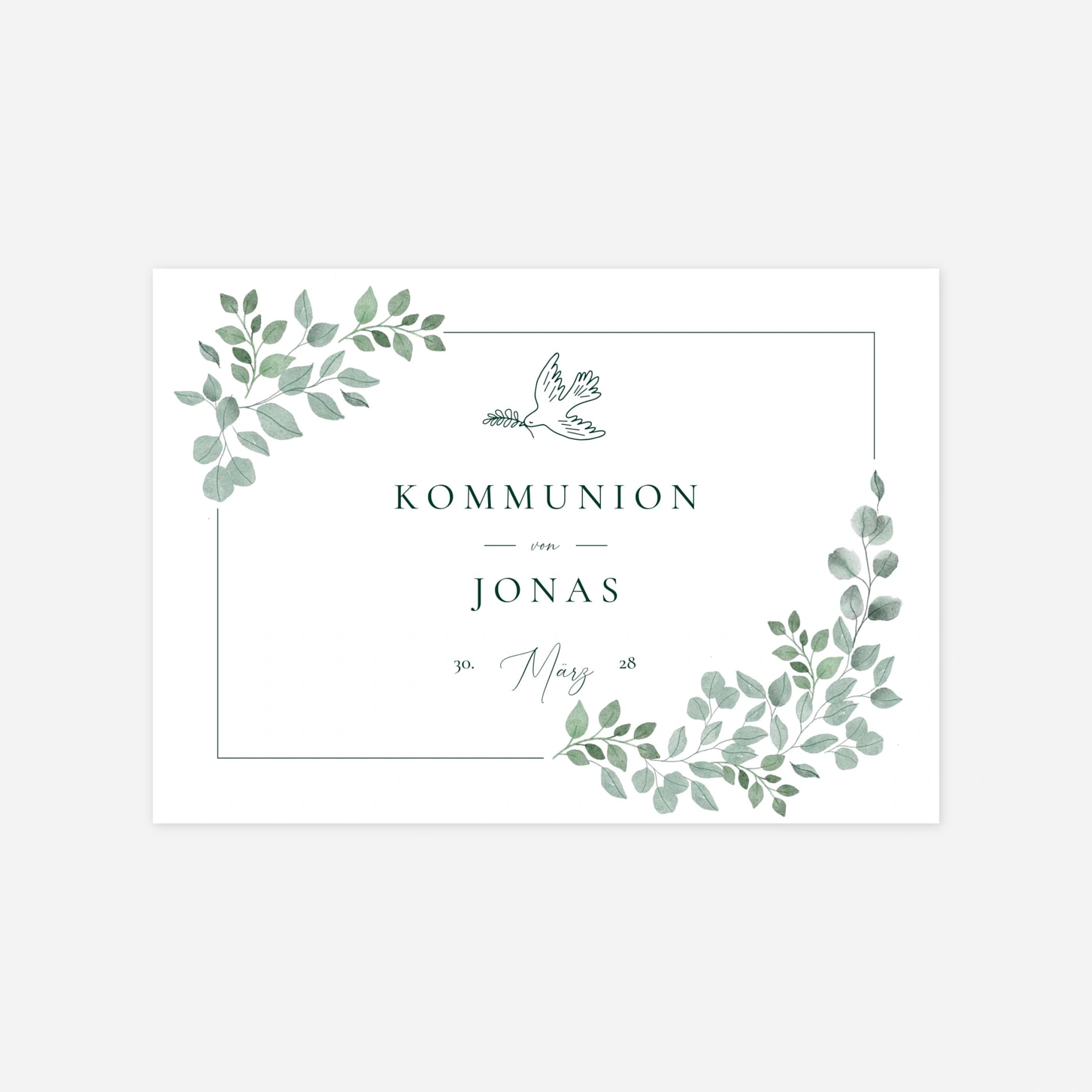 Kommunionseinladung Leichtigkeit