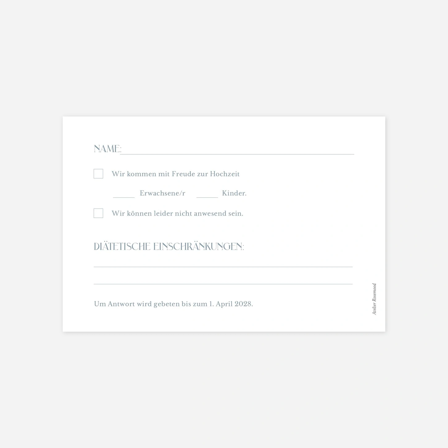 Antwortkarte Hochzeit Tag der Liebe