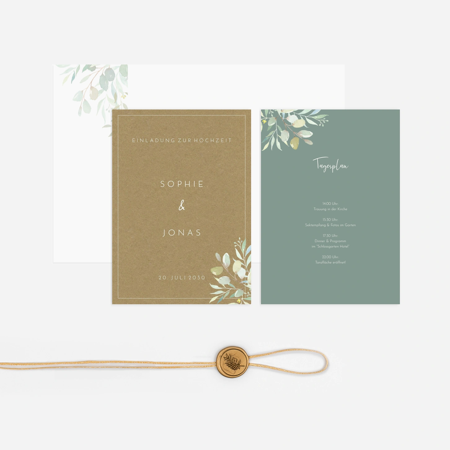Hochzeitseinladung Tender Leaves