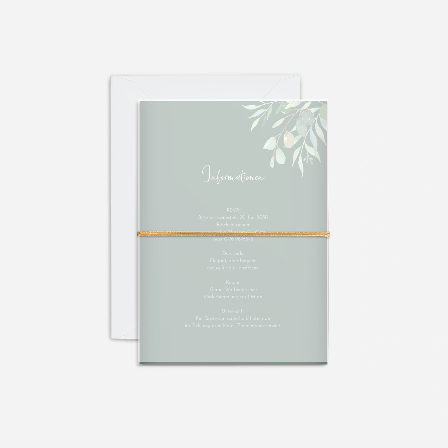 Hochzeitseinladung Tender Leaves