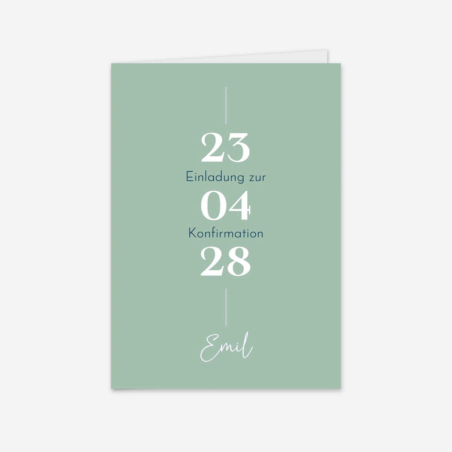 Konfirmationseinladung Typografie