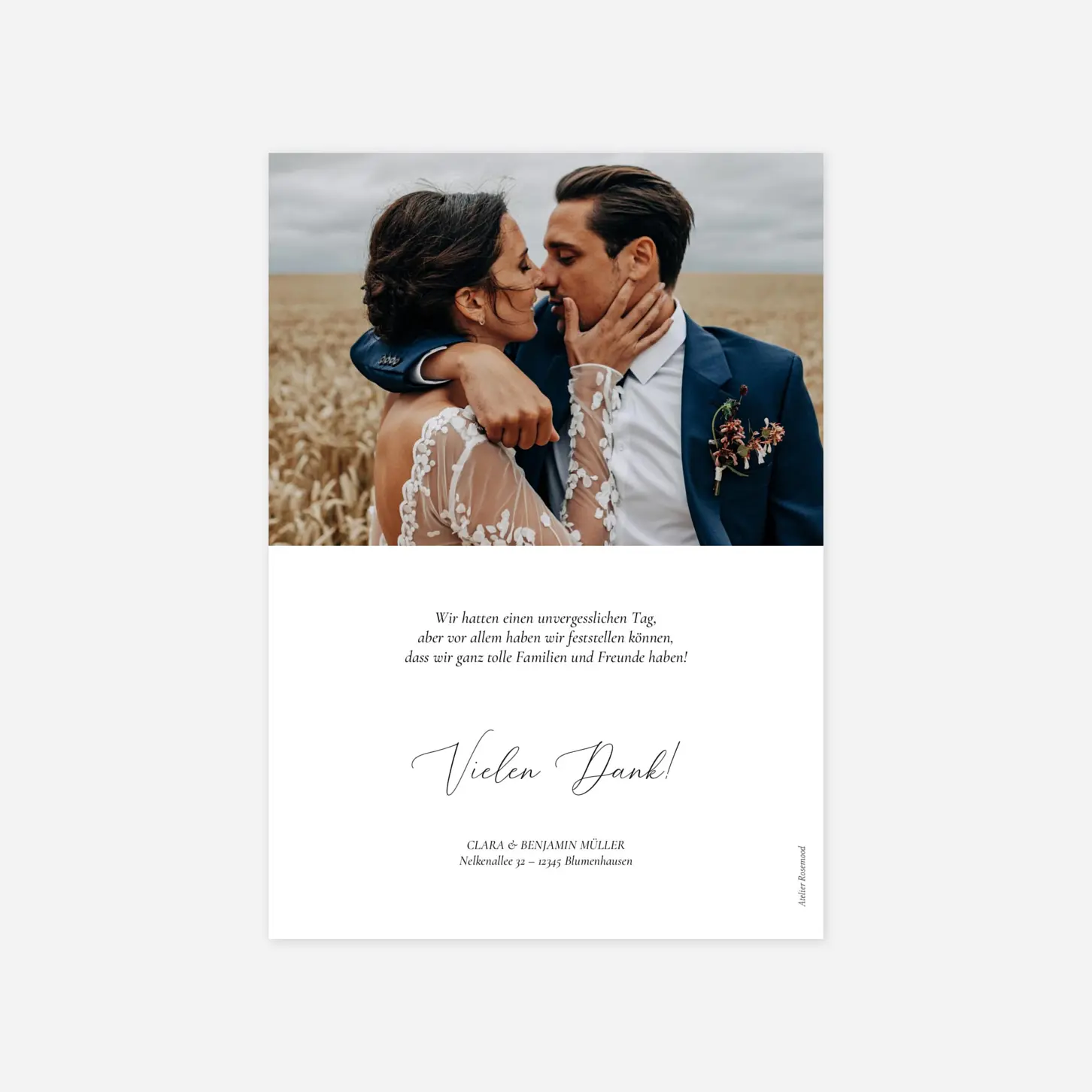 Dankeskarte Hochzeit Unter uns