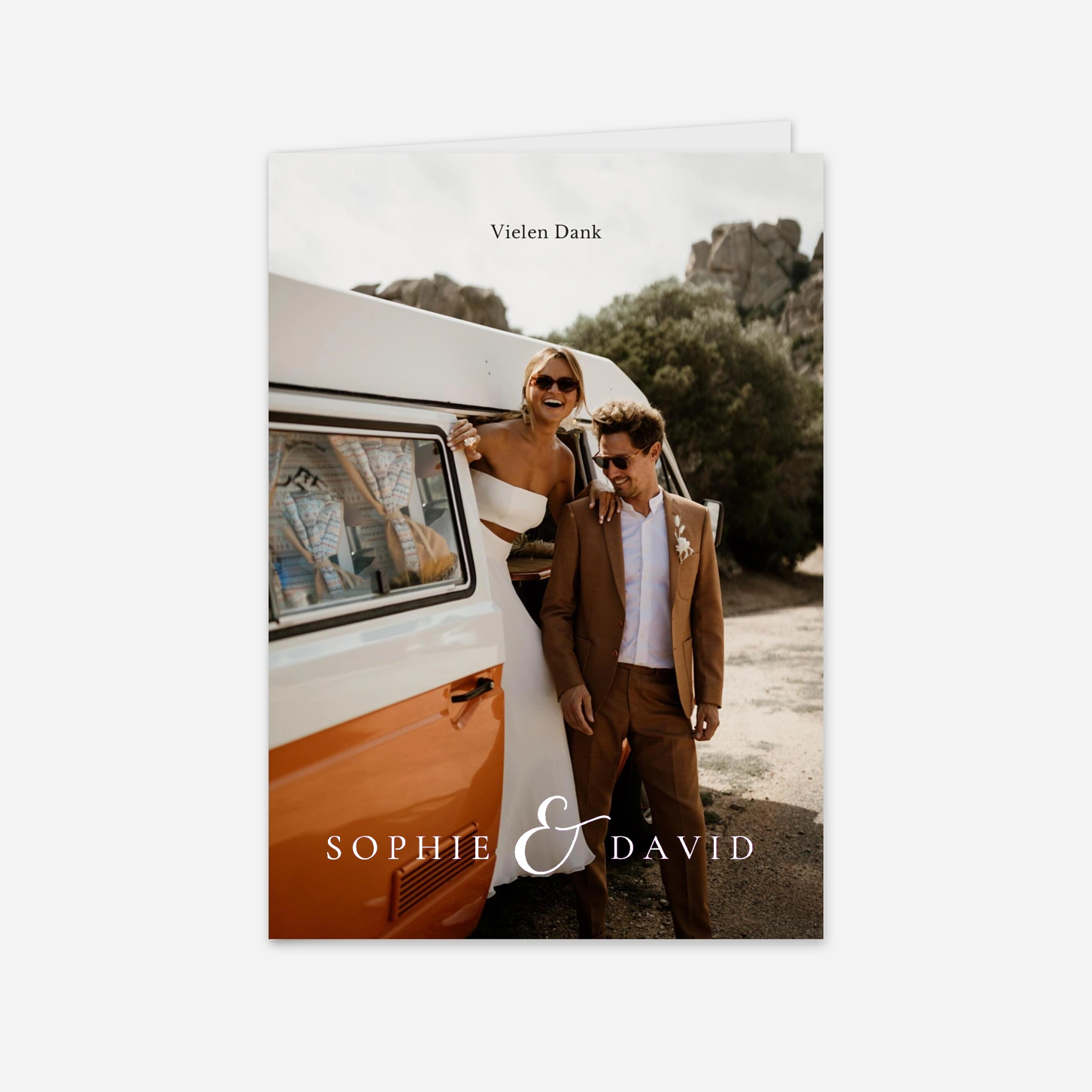 Dankeskarte Hochzeit Unsere Vornamen