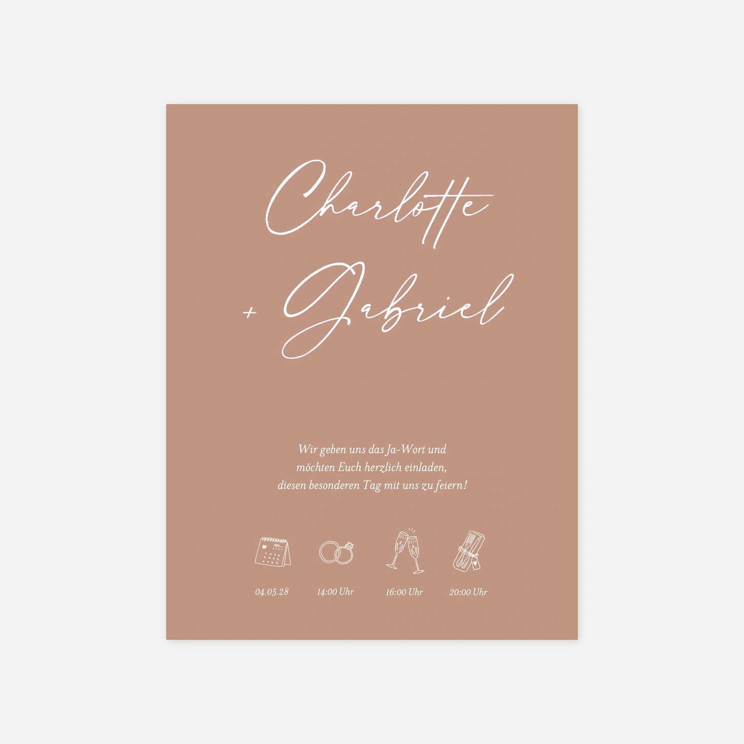 Hochzeitseinladung Unser Tag