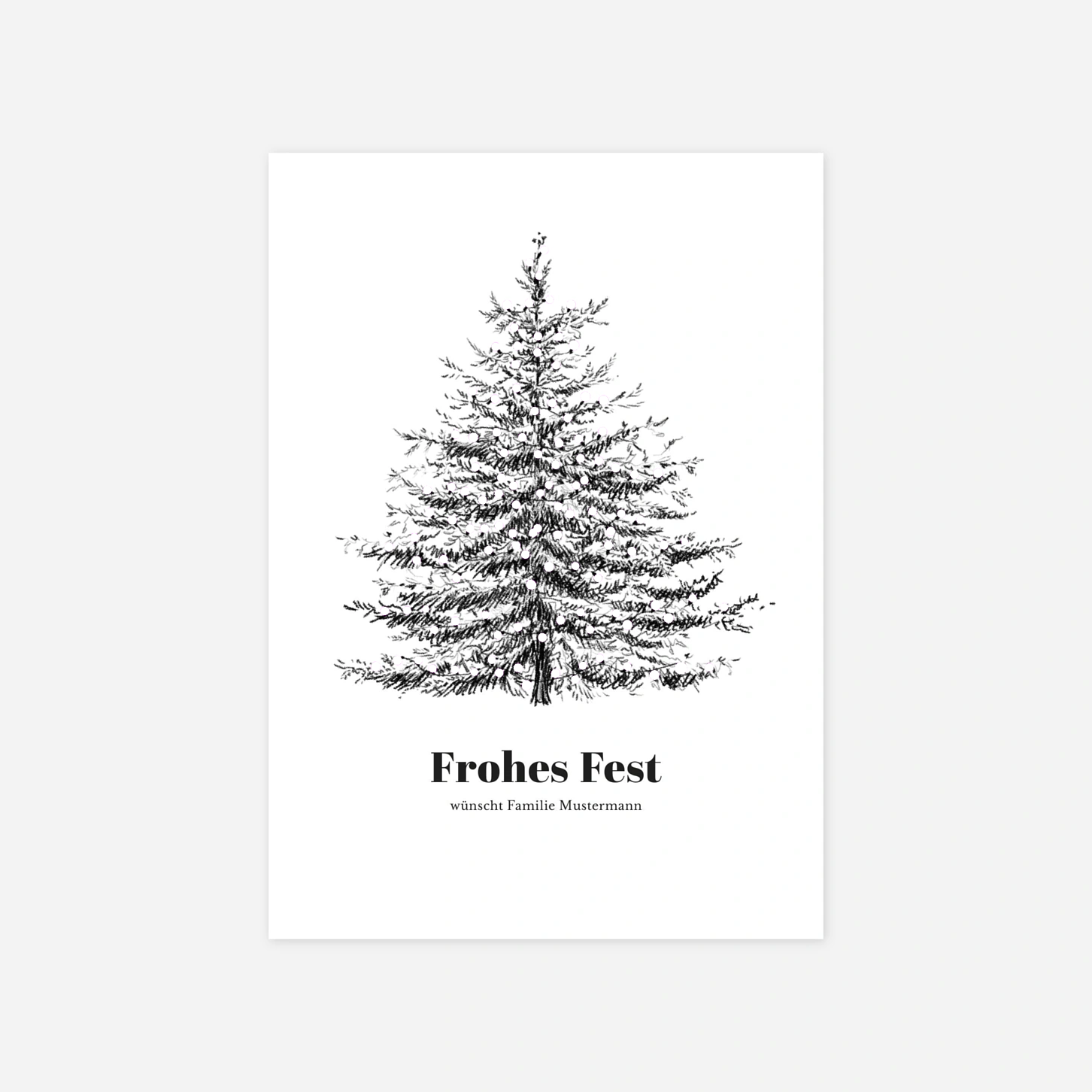 Weihnachtskarte Unser Weihnachtsbaum