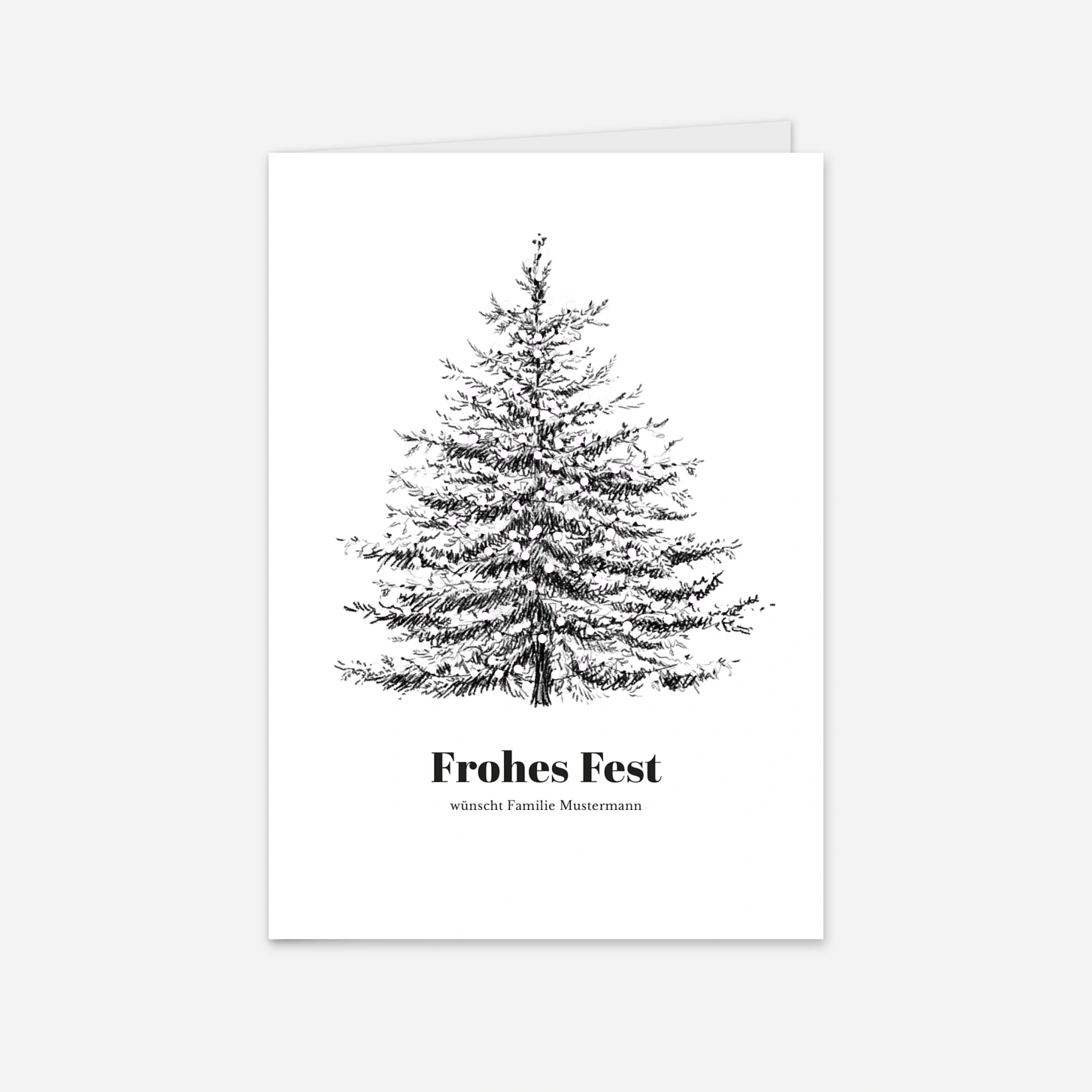 Weihnachtskarte Unser Weihnachtsbaum
