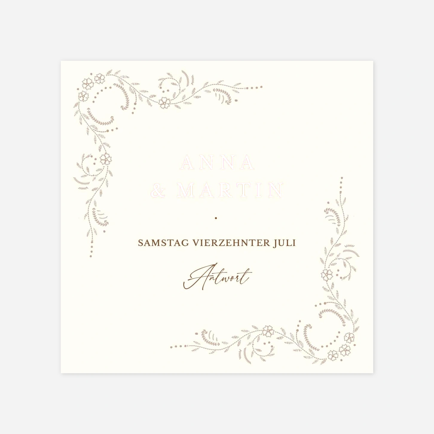 Antwortkarte Hochzeit Verwebt