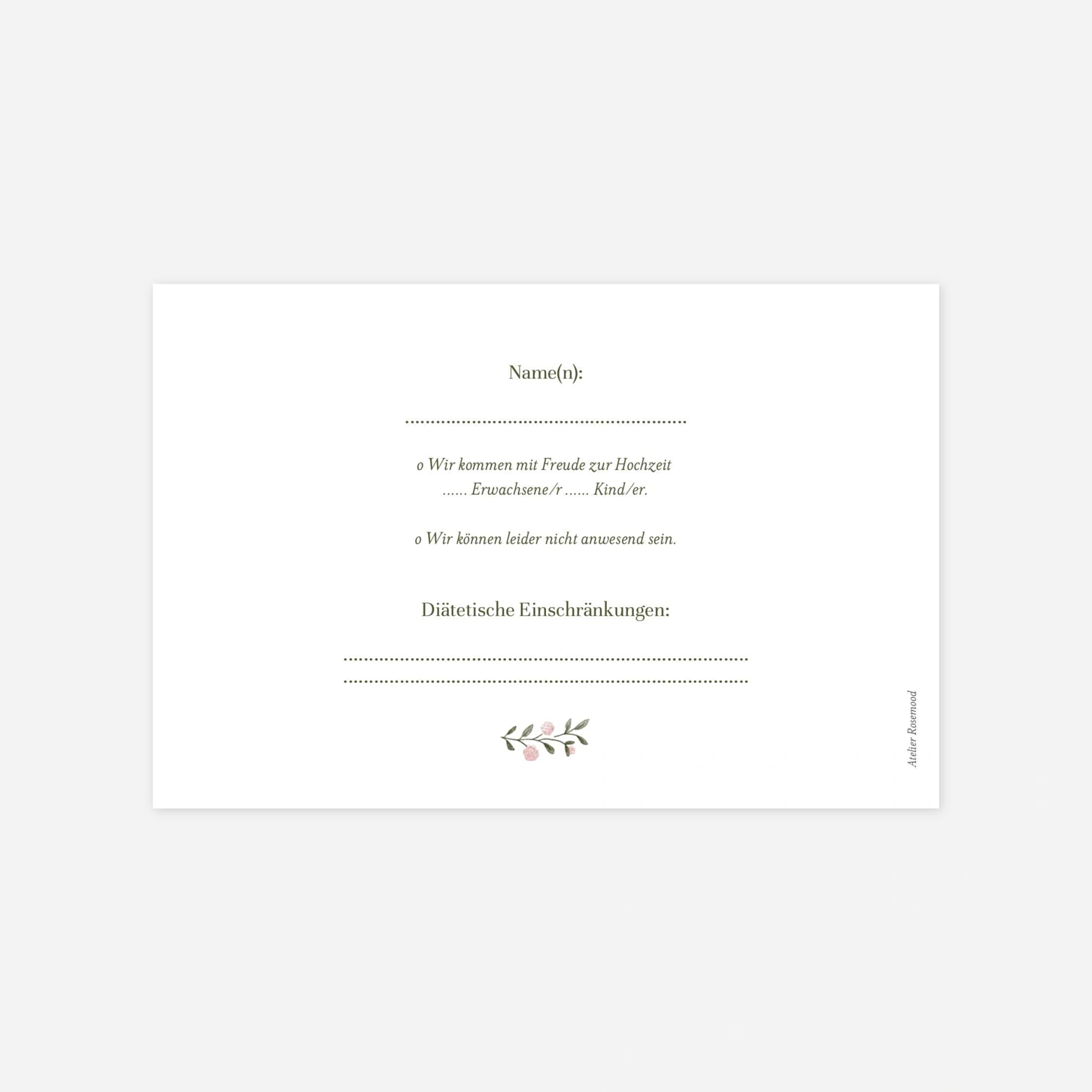 Antwortkarte Hochzeit Vintage Moment