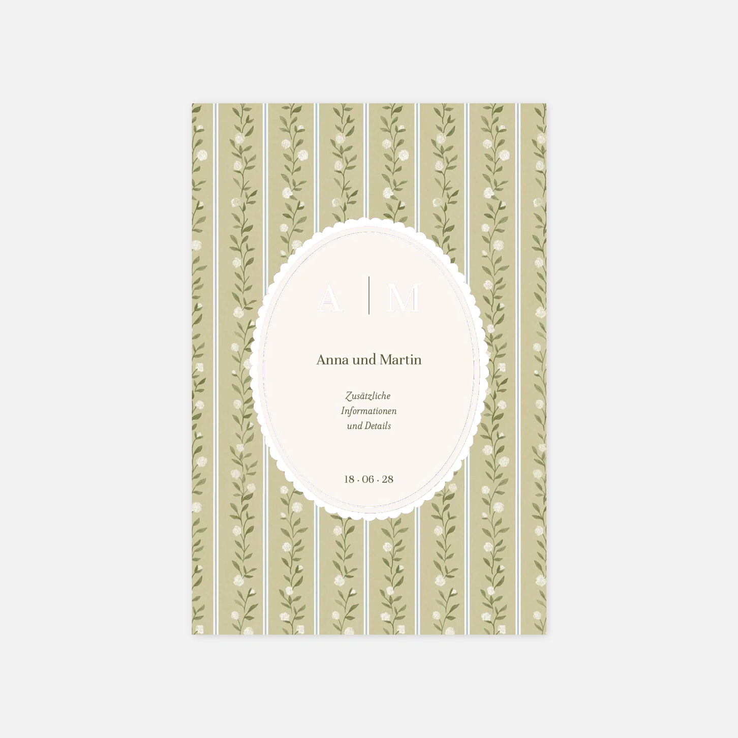 Hochzeit Mini-Einladungskarte Vintage Moment