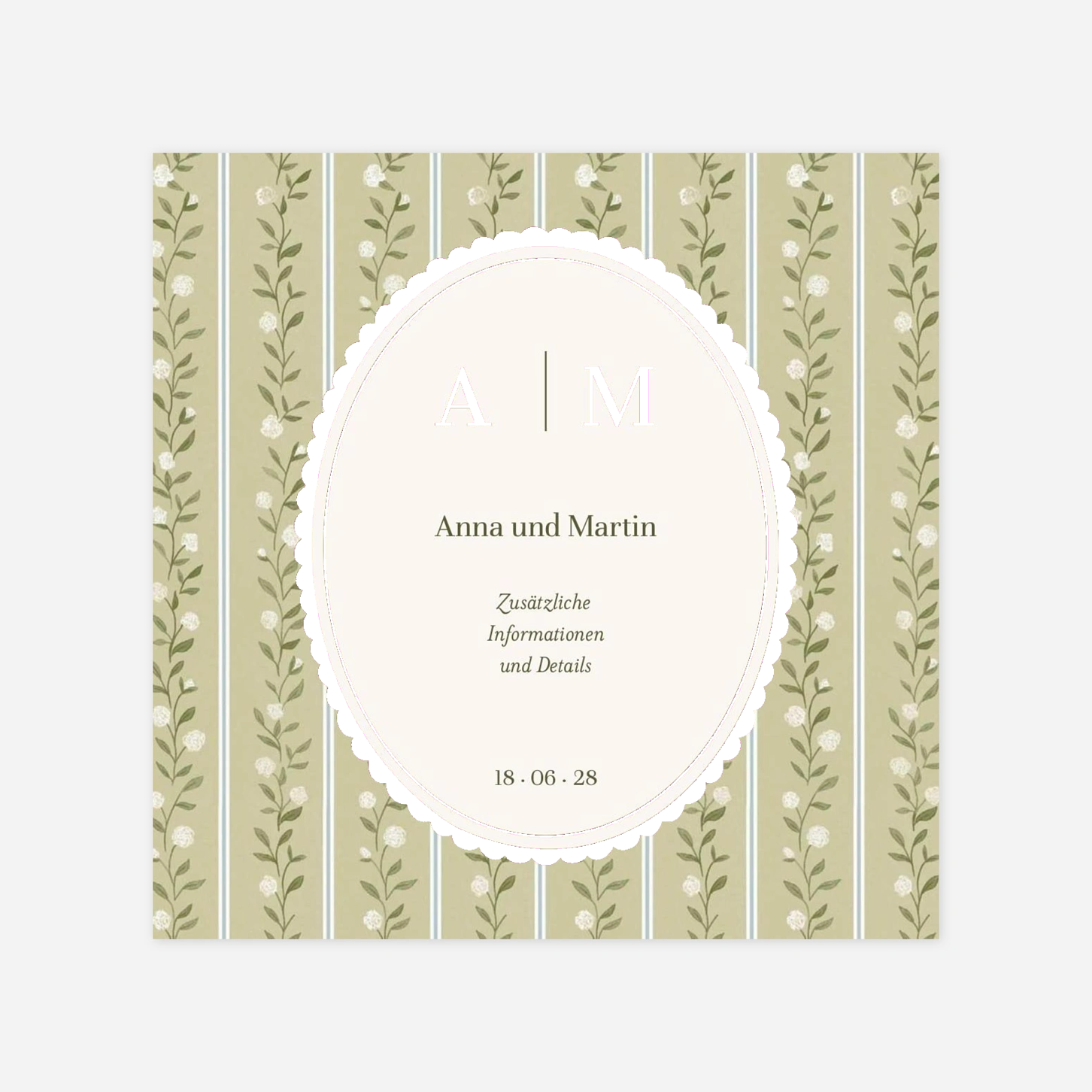 Hochzeit Mini-Einladungskarte Vintage Moment