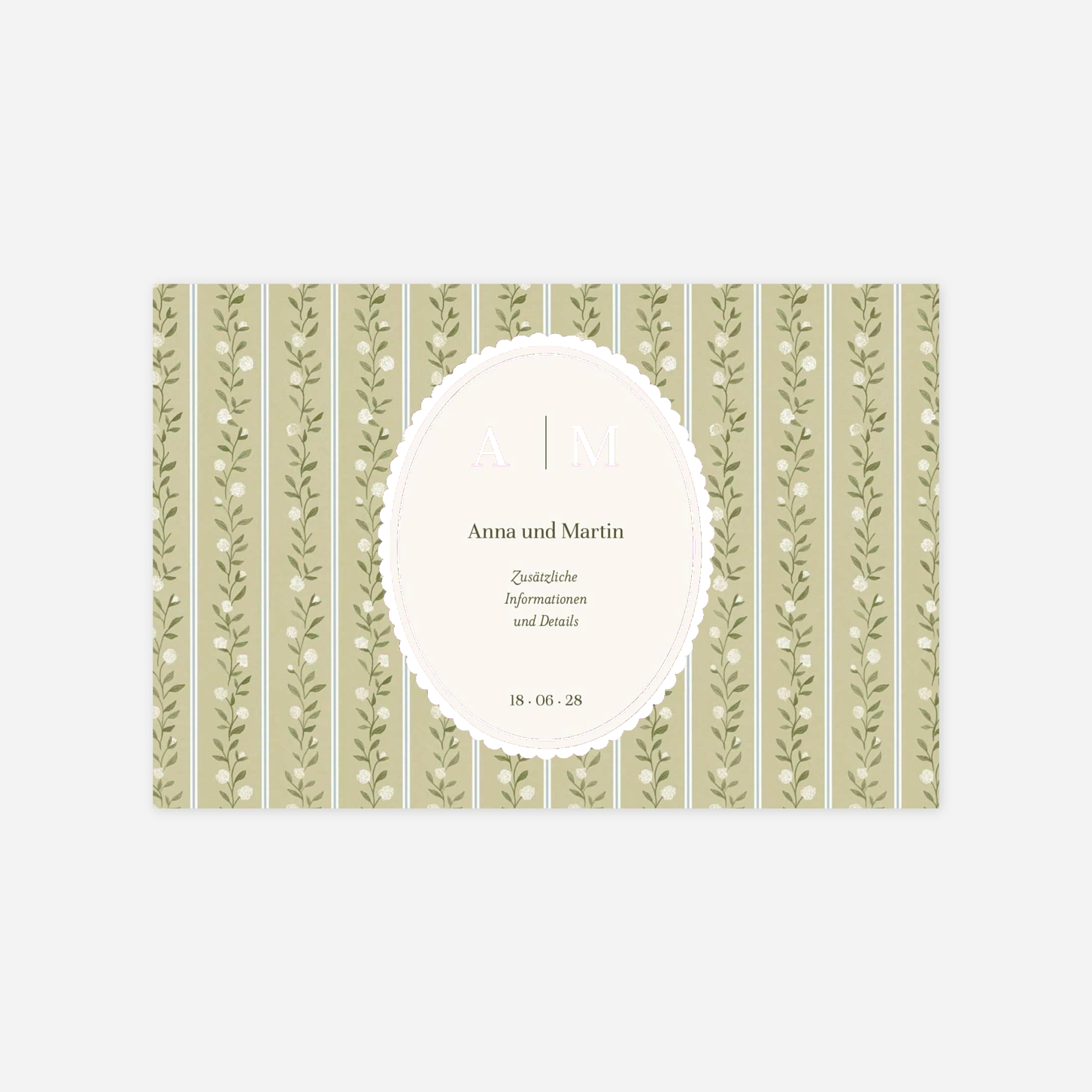 Hochzeit Mini-Einladungskarte Vintage Moment