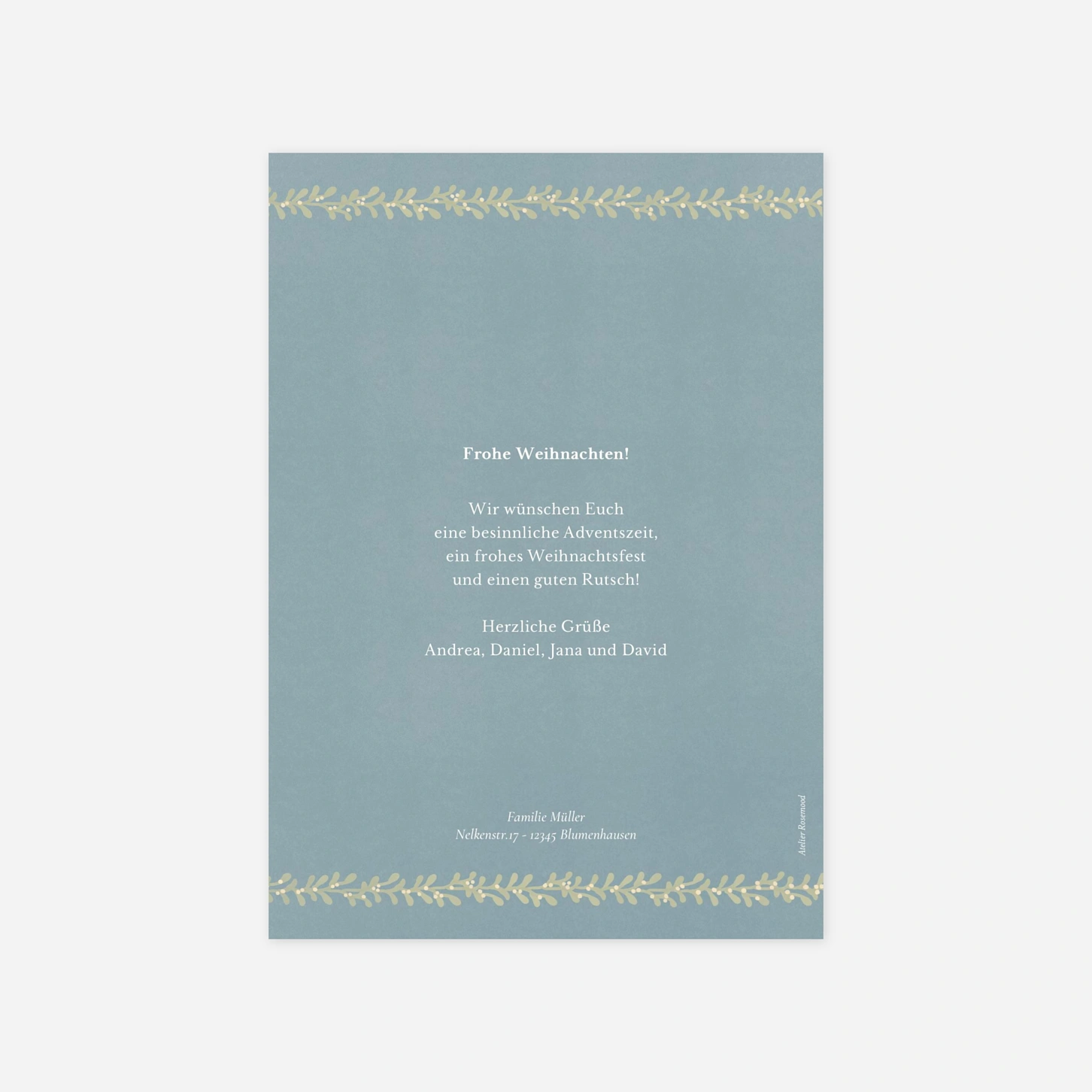 Weihnachtskarte Vintage Moment