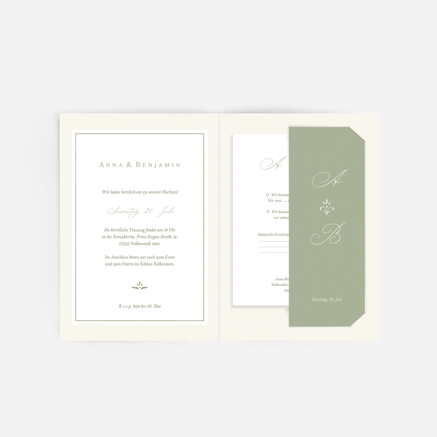 Hochzeitseinladung Vintage Romanze