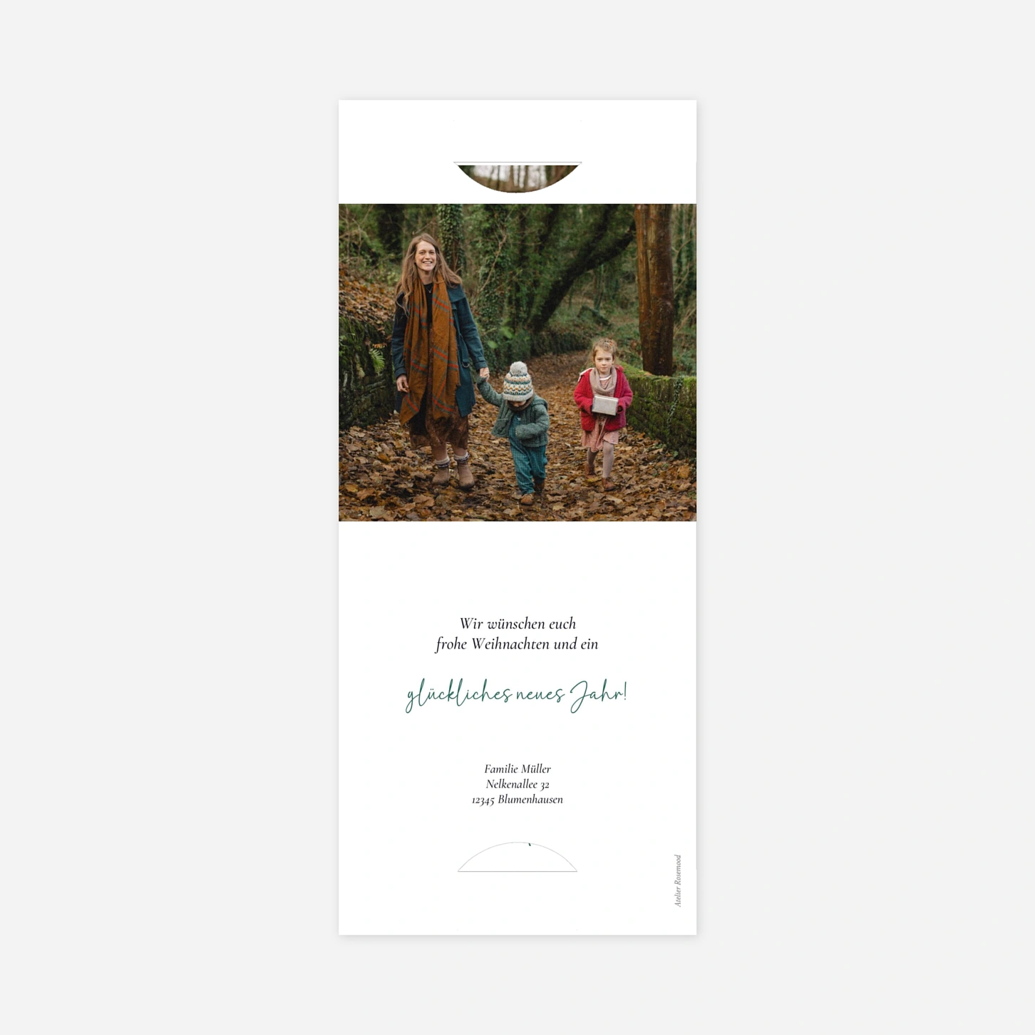 Weihnachtskarte Winterblumen